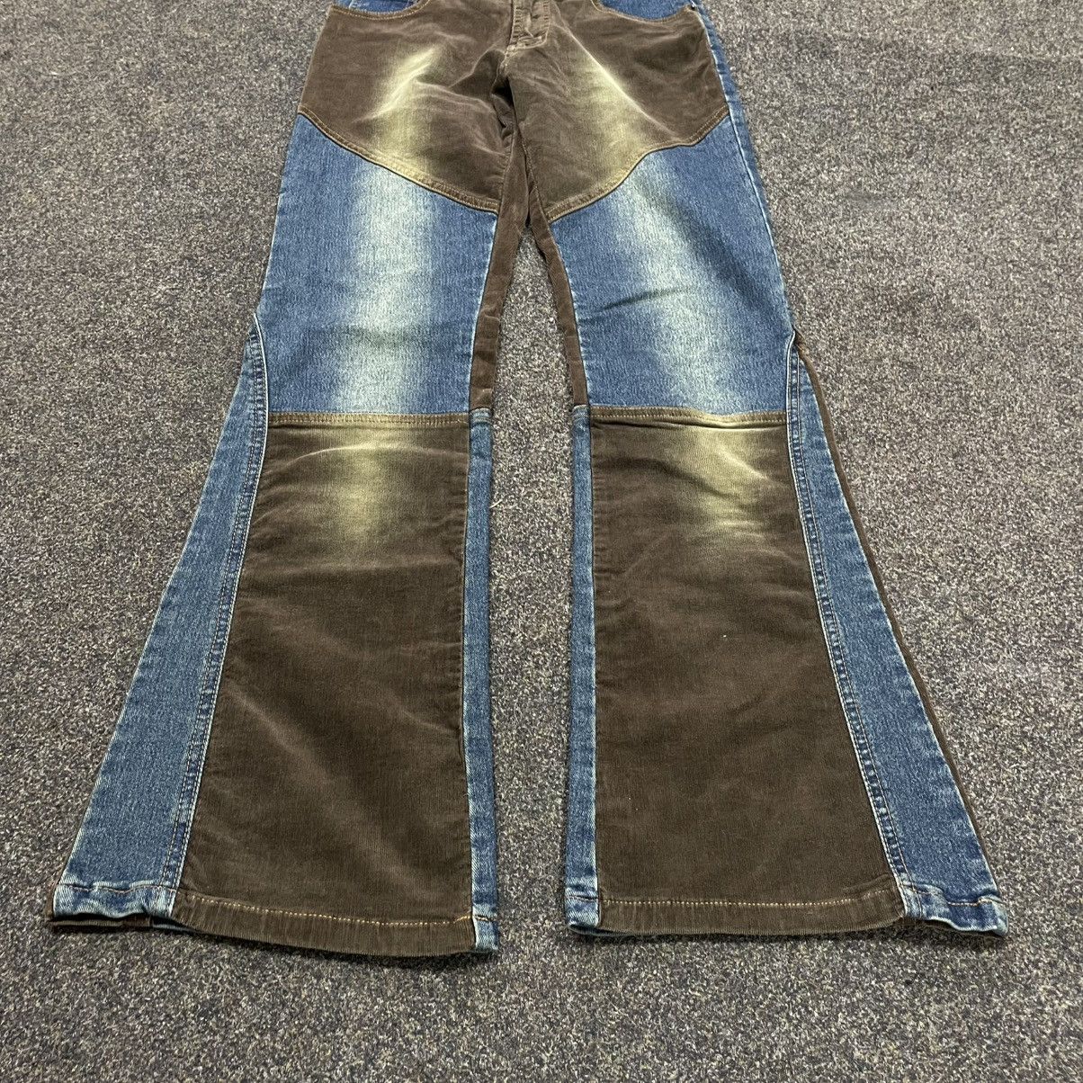 Vintage Y2K Baggy Wide Leg Distressed Patchwork Pants Streetwear Size 30" / US 8 / IT 44 - 5 Thumbnail