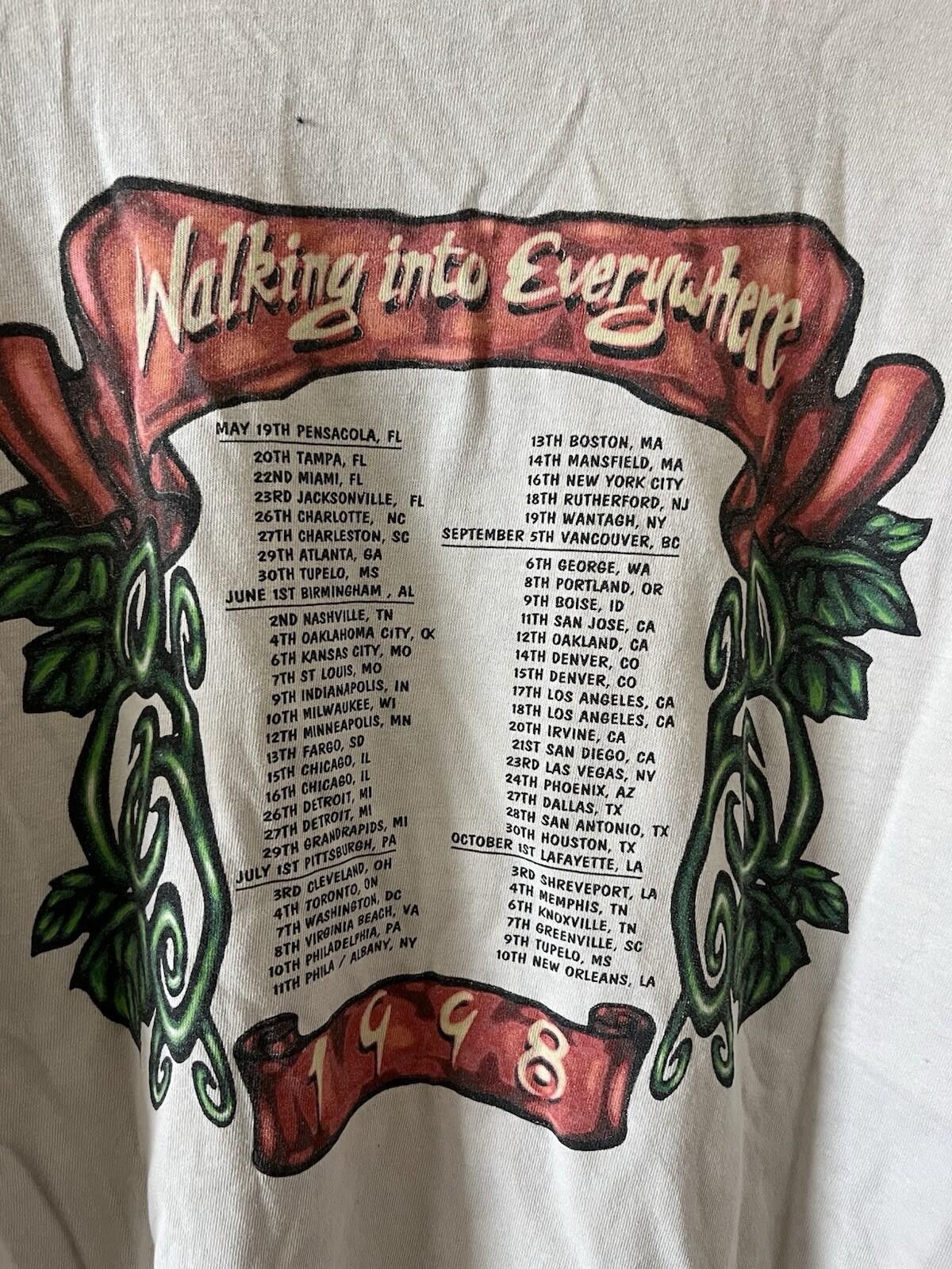 Gildan Vintage 1998 Page Plant Tour T Shirt Tultex Large White Size US L / EU 52-54 / 3 - 5 Thumbnail