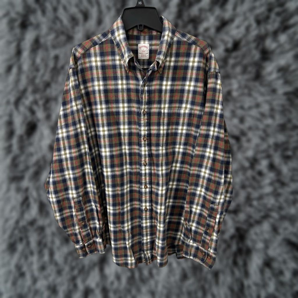 Brooks Brothers Brooks Brothers 346 Flannel Shirt Mens L Multicolor Plaid Button-Down Long Sleeve Casual Autumn Winter Size US L / EU 52-54 / 3 - 1 Thumbnail