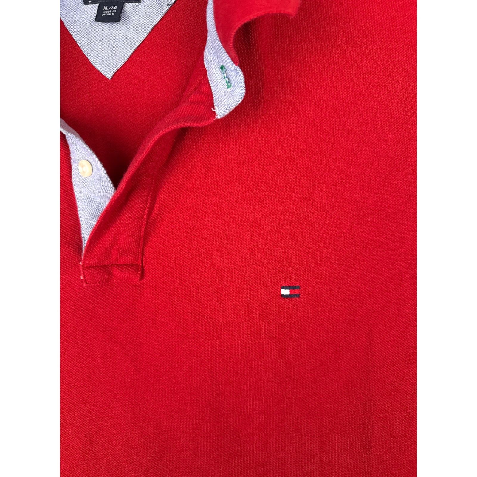 Tommy Hilfiger Tommy Hilfiger Polo Shirt Men XL Red 100% Cotton Jersey Short Sleeve Golf Classic Mens Size US XL / EU 56 / 4 - 6 Thumbnail