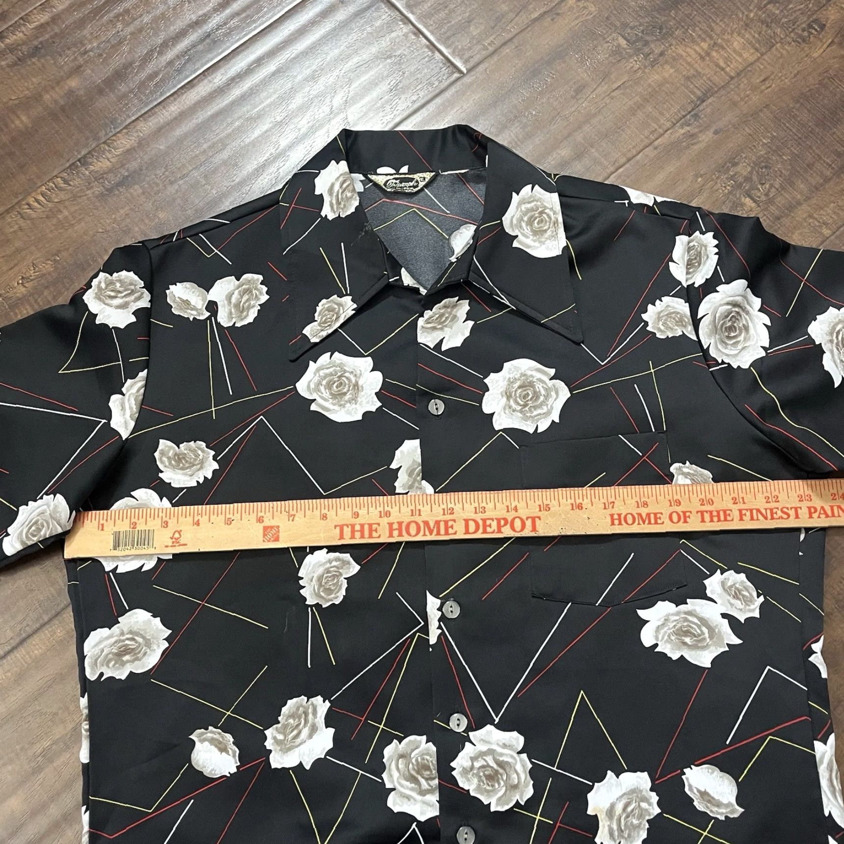 Vintage 70s 60s Disco Button Shirt Triumph California Hawaiian Mens XL Funky