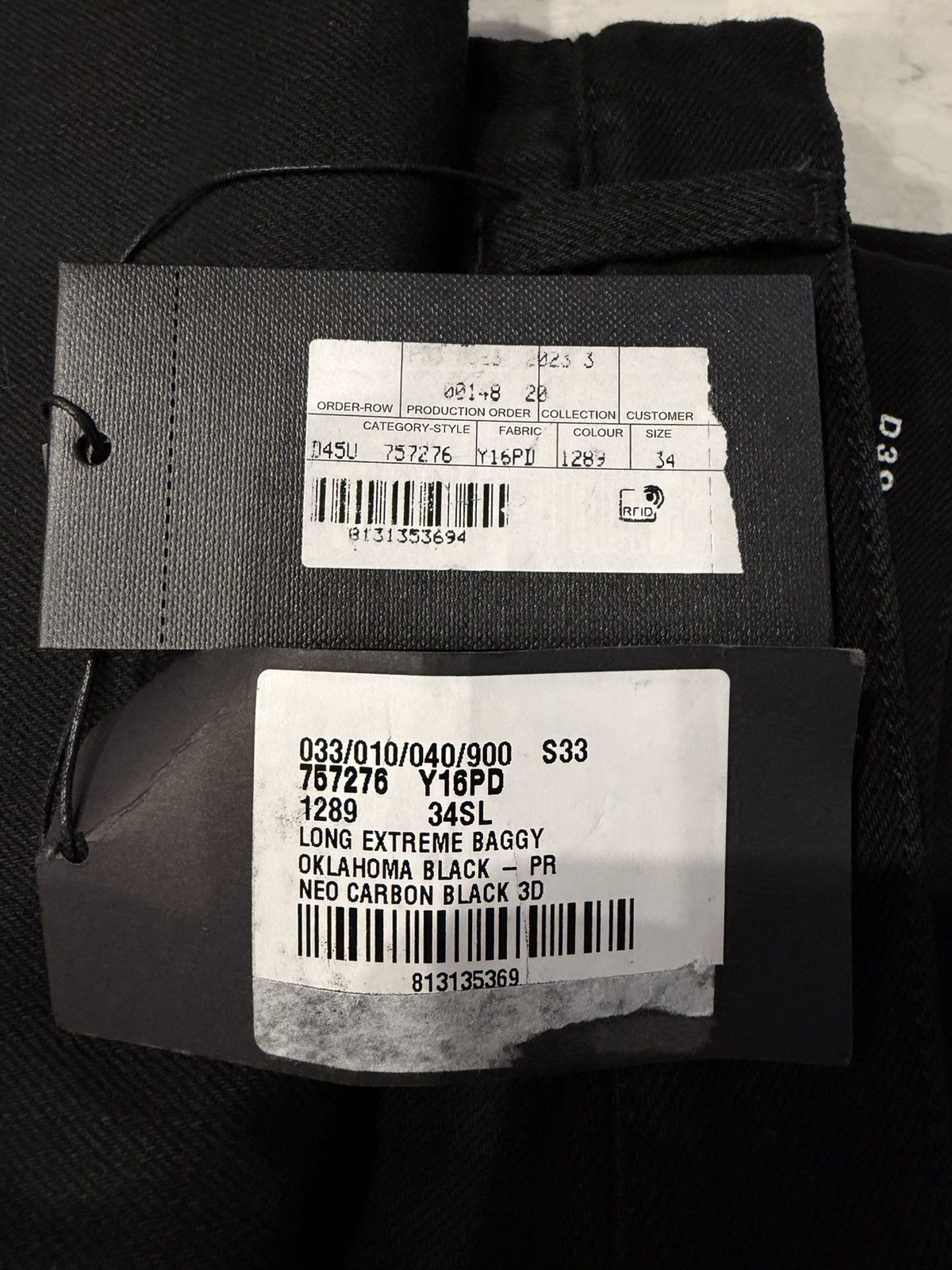 Saint Laurent Paris o1s1wg110225 757276 Long Extreme Baggy Jeans Carbon Denim Size US 34 / EU 50 - 7 Thumbnail