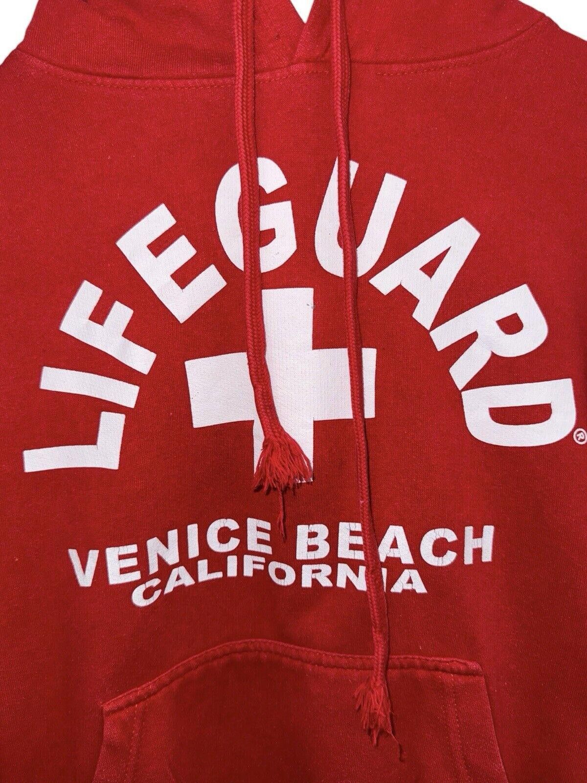 Designer Vintage Lifeguard Venice Beach California Red Hoodie Sz S Size US 30 / EU 46 - 3 Thumbnail