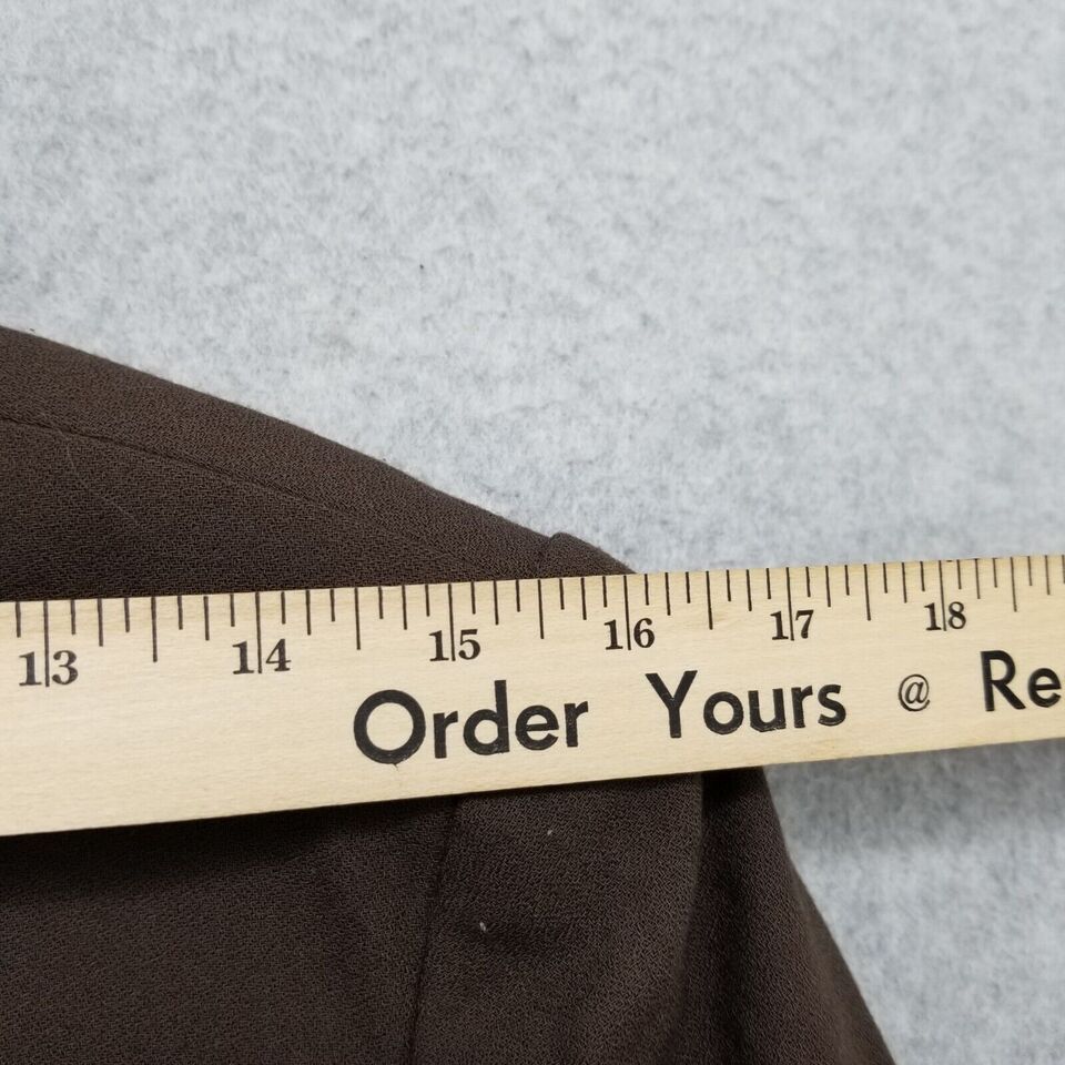 Kasper Kasper Blazer Jacket Womens 8 Brown Pockets Buttons Size M / US 6-8 / IT 42-44 - 9 Thumbnail