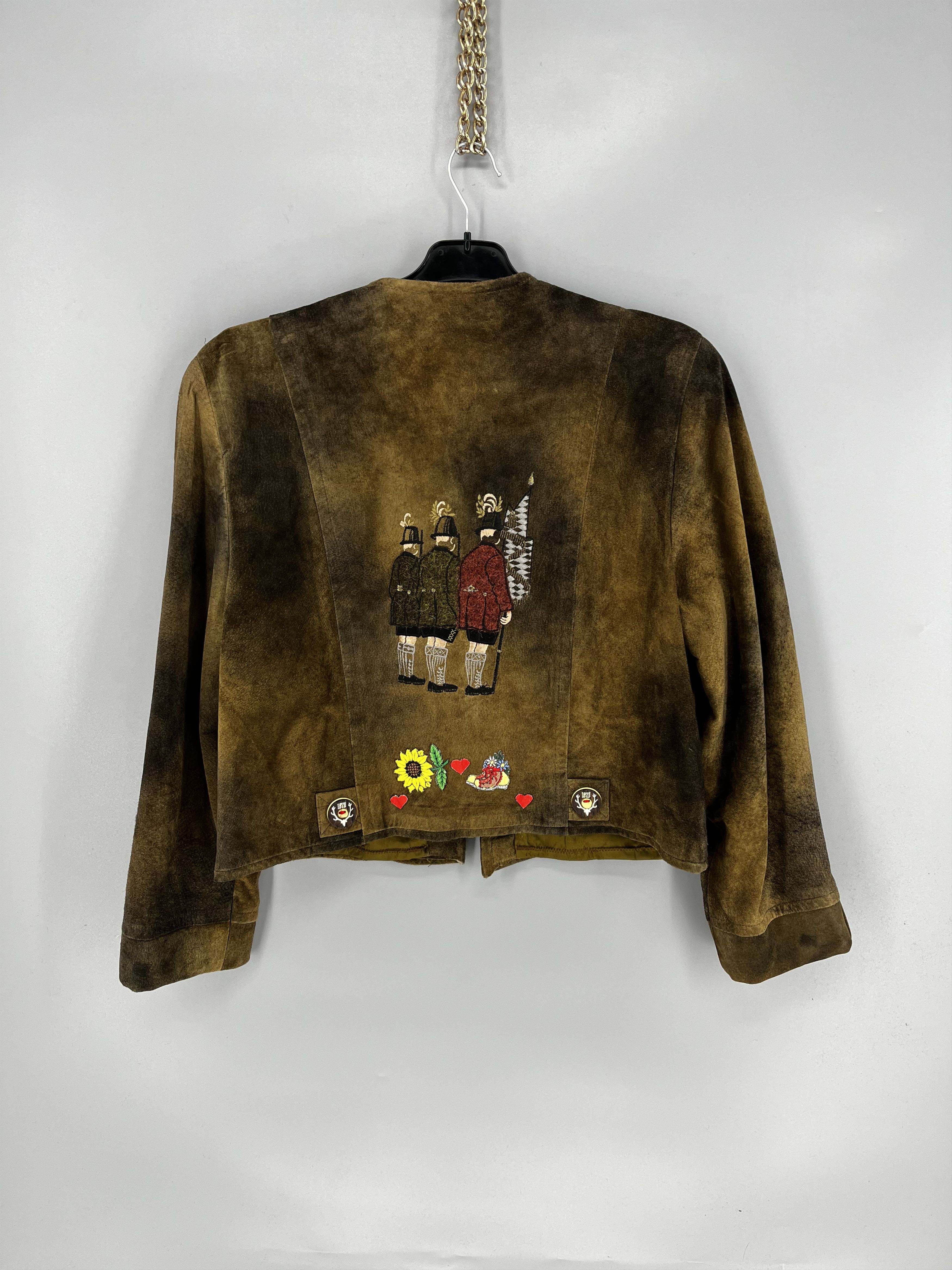 Vintage Vintage Julius Lang Bavarian Leather Jacket Trachten Style Size S / US 4 / IT 40 - 14 Thumbnail