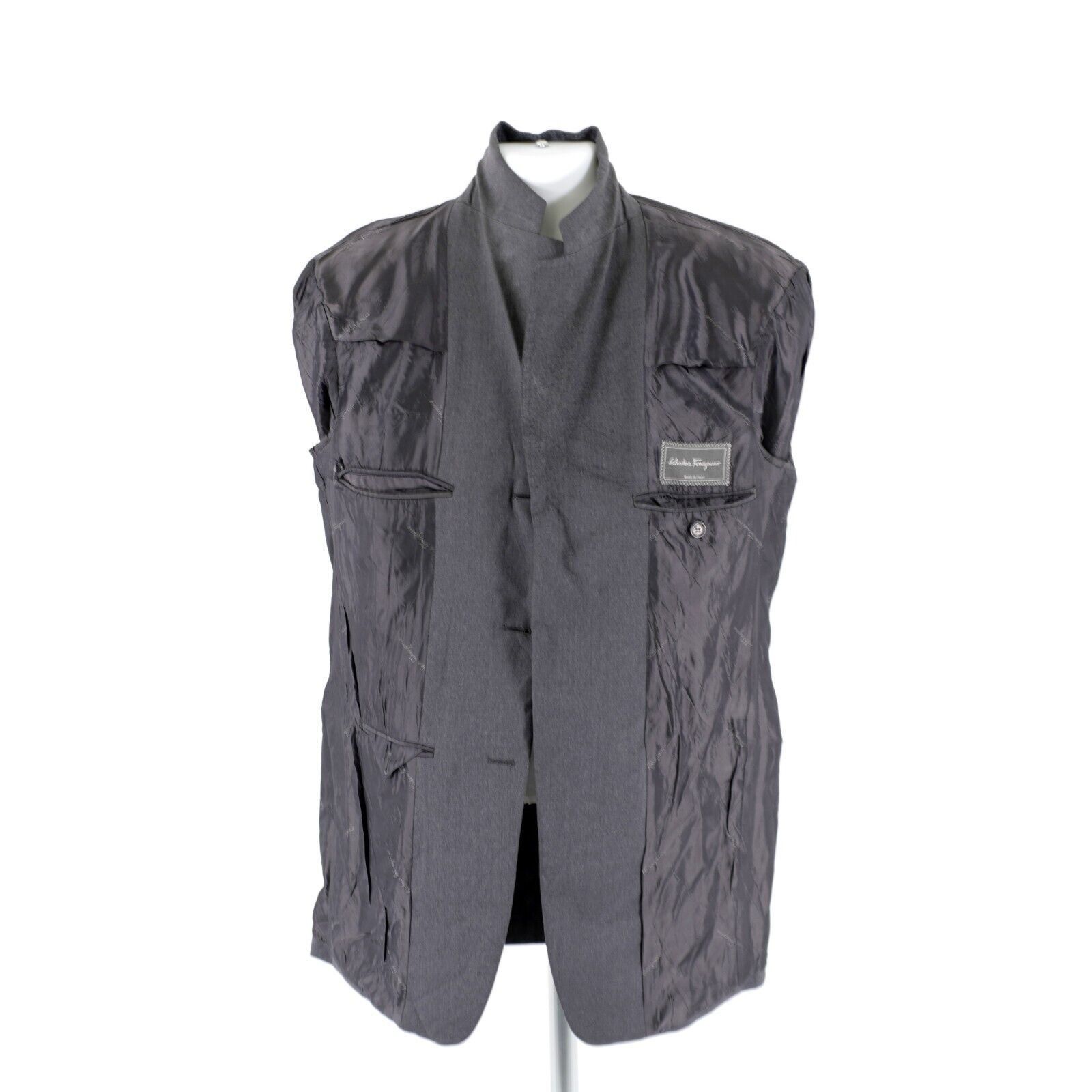 Salvatore Ferragamo DAMAGED Salvatore Ferragamo Wool Gray 3 Button Blazer 38L / Size 38L - 13 Thumbnail