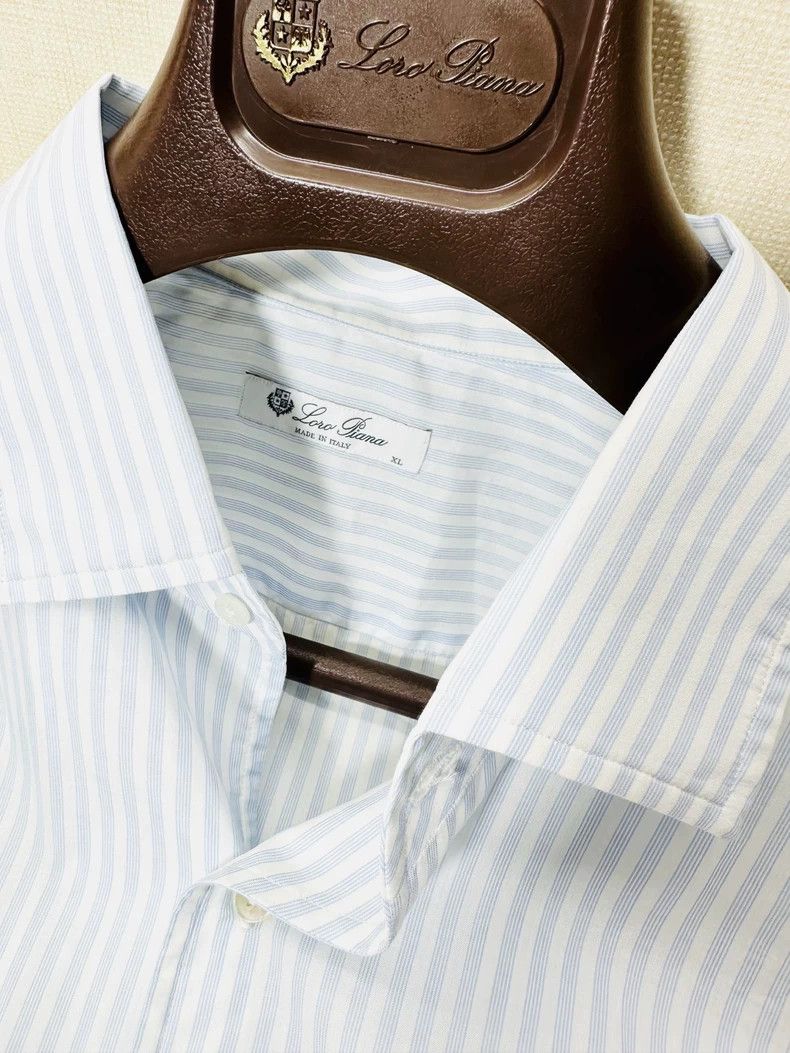 Loro Piana LORO PIANA Summer island cotton blue checkered shirt Size US XL / EU 56 / 4 - 2 Thumbnail