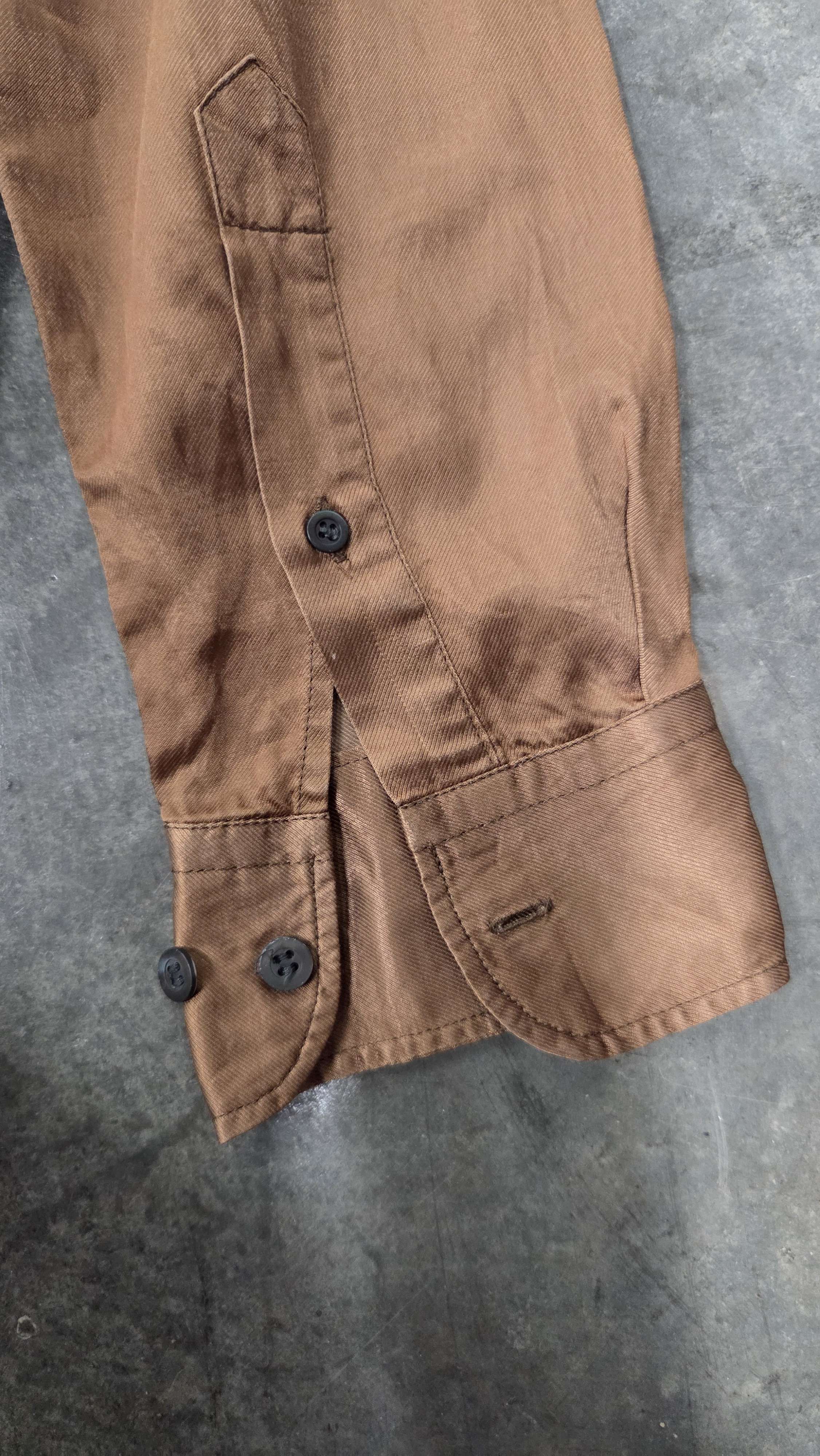 Dries Van Noten Dries Van Noten brown shirt round collar see measurement Size US S / EU 44-46 / 1 - 6 Thumbnail