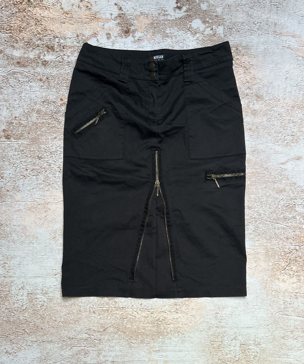 Vintage Morgan de toi vintage front zip pencil skirt Size 28" / US 6 / IT 42 - 1 Thumbnail