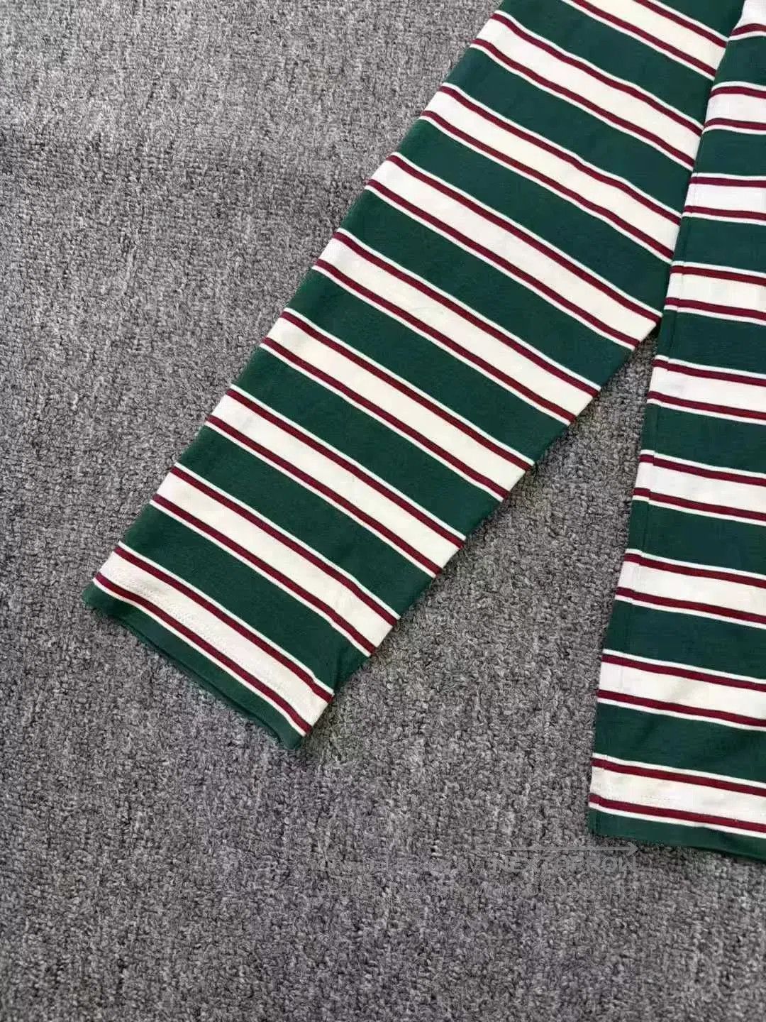 Miu Miu miumiu green and white striped long sleeve top. Size S / US 4 / IT 40 - 6 Thumbnail
