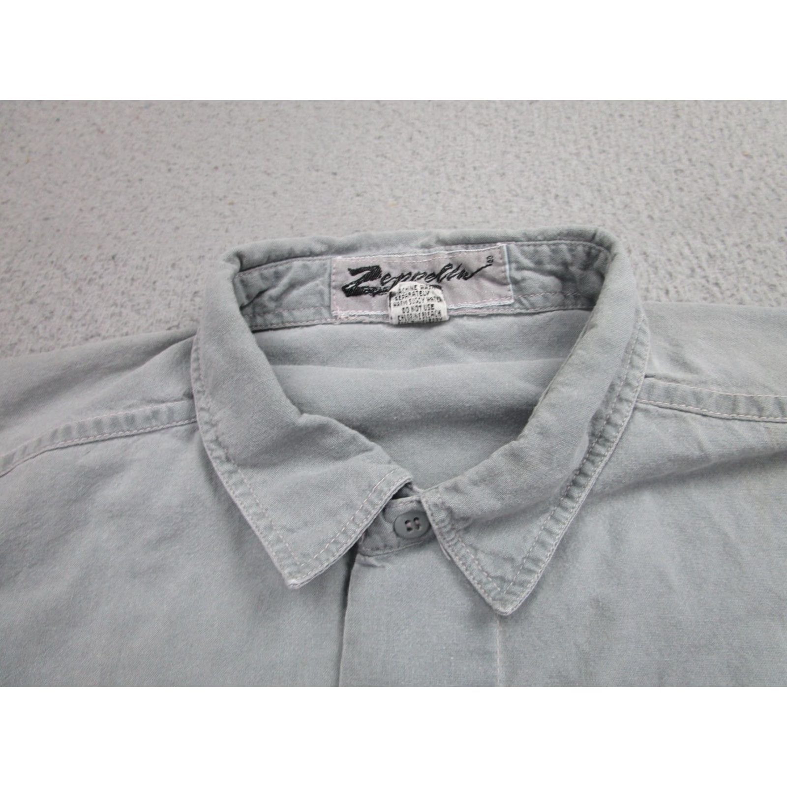 Vintage VINTAGE Zeppelin Shirt Button-Up Mens Medium Gray Long Sleeve Embroidered Western Casual Size US M / EU 48-50 / 2 - 7 Thumbnail
