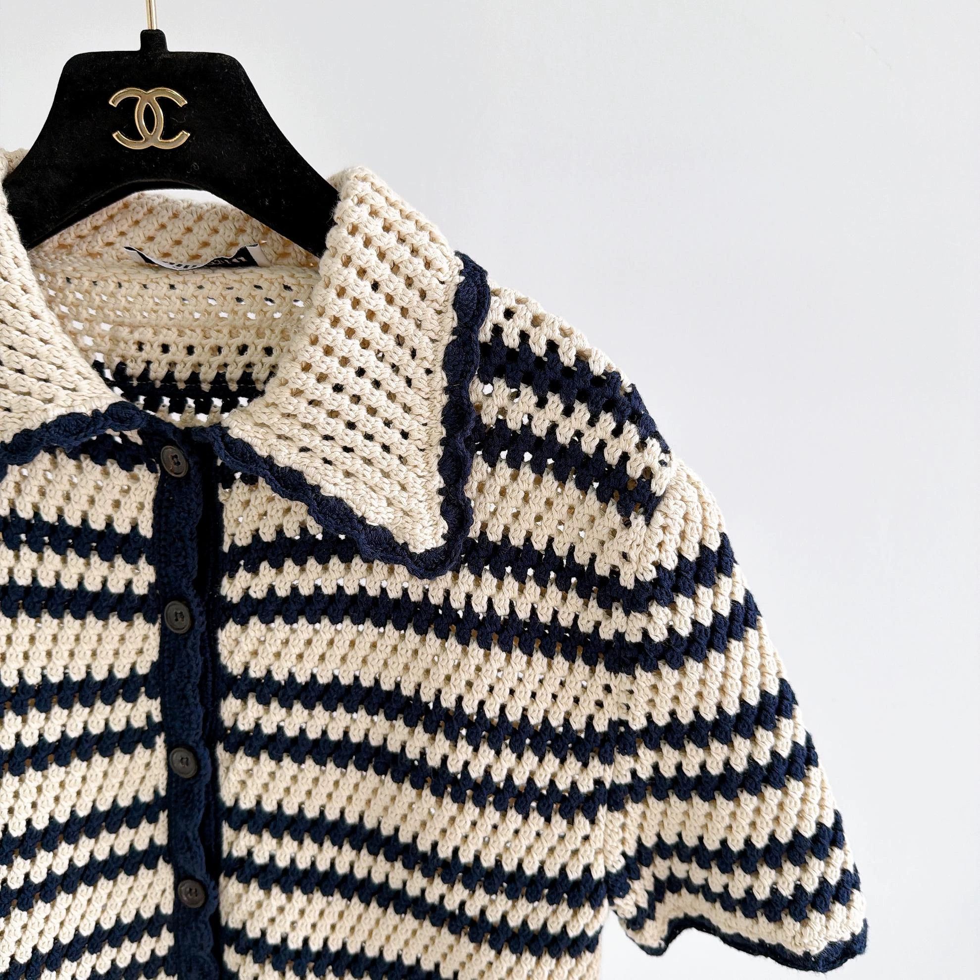 Miu Miu MIU MIU women's color blocked striped knit top 36 ZY 6086 Size XS / US 0-2 / IT 36-38 - 3 Thumbnail