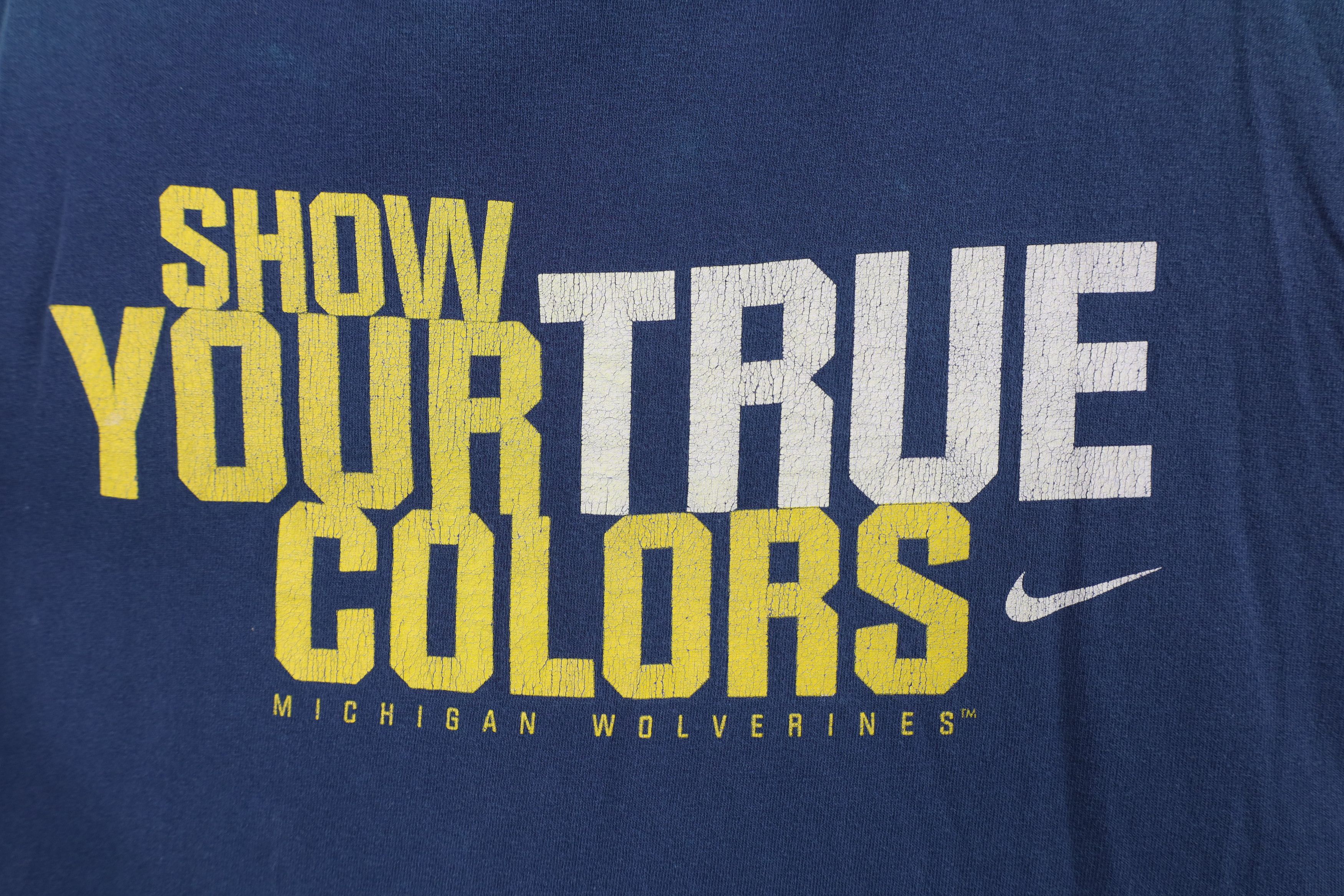 Nike Vintage Nike Scott Mini Swoosh University Michigan T-Shirt Size US XL / EU 56 / 4 - 4 Thumbnail