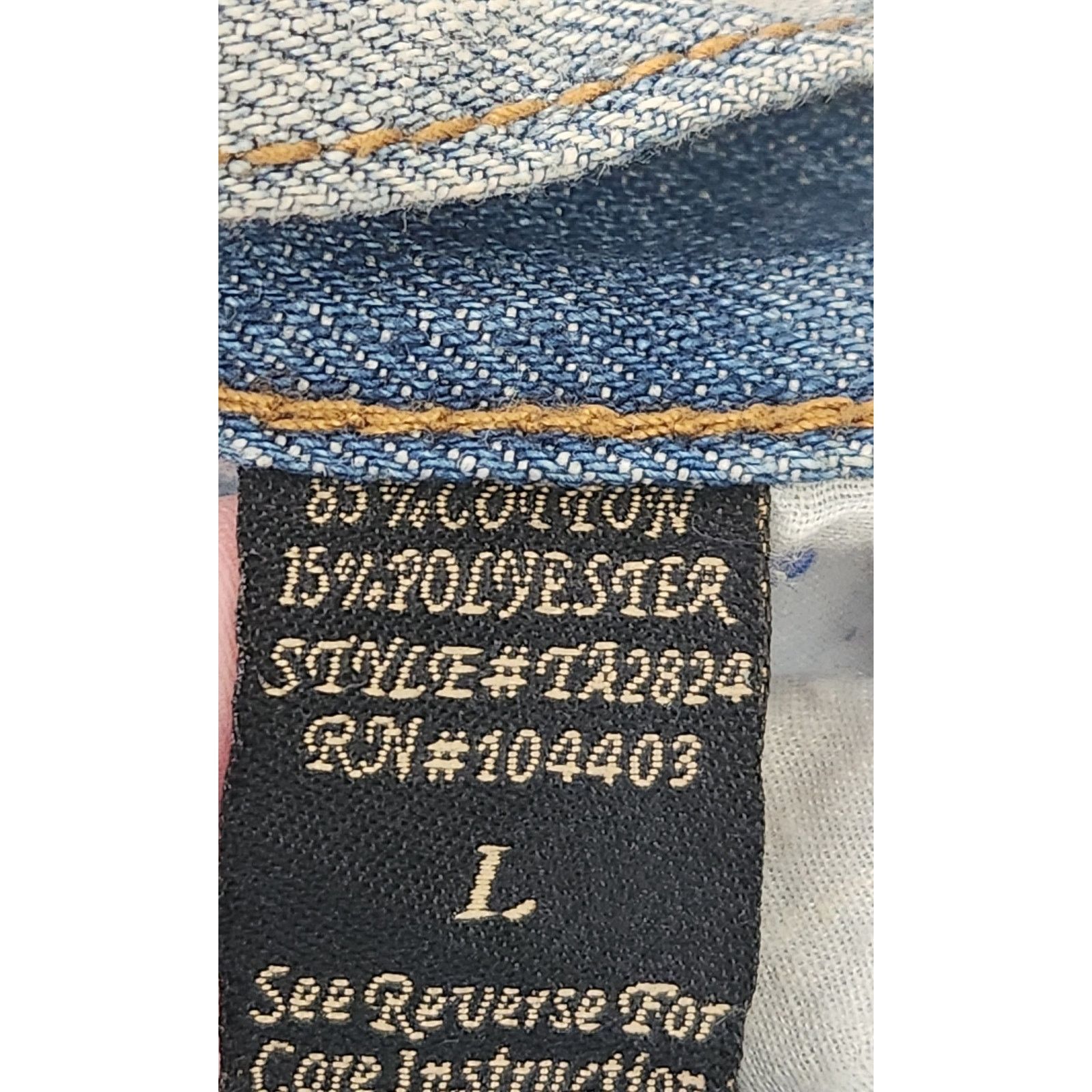 Other Mine White Washed Metal Studded Frayed Hem Denim Jeans Large Size 34" / US 12 / IT 48 - 5 Thumbnail