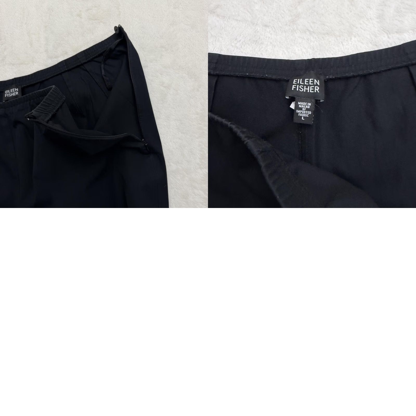Eileen Fisher Eileen Fisher Pants Womens Large 34x28 Black Tapered Elastic Waist Dress Work Size 36" / US 14 / IT 50 - 9 Thumbnail