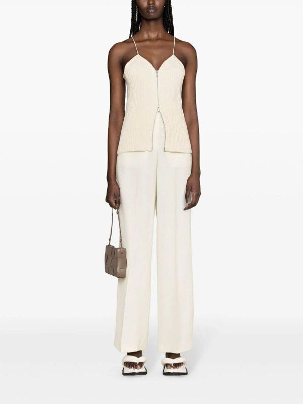 Jil Sander o1y1025 Sleeveless Blouse in Cream Size S / US 4 / IT 40 - 3 Thumbnail