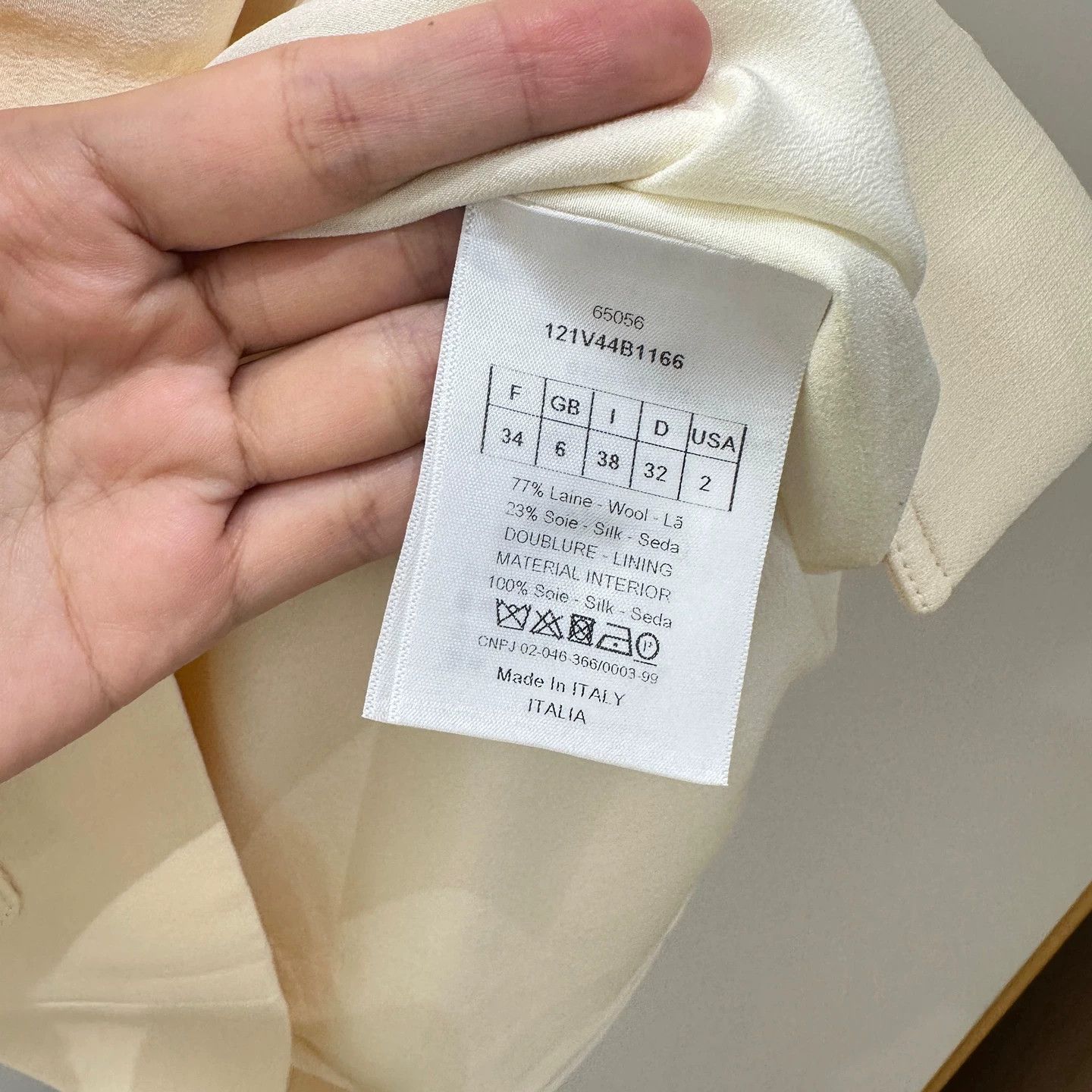 Christian Dior Monsieur Dior Silk Wool Jacket Mother of Pearl Buttons Ivory 34 Size XS / US 0-2 / IT 36-38 - 5 Thumbnail