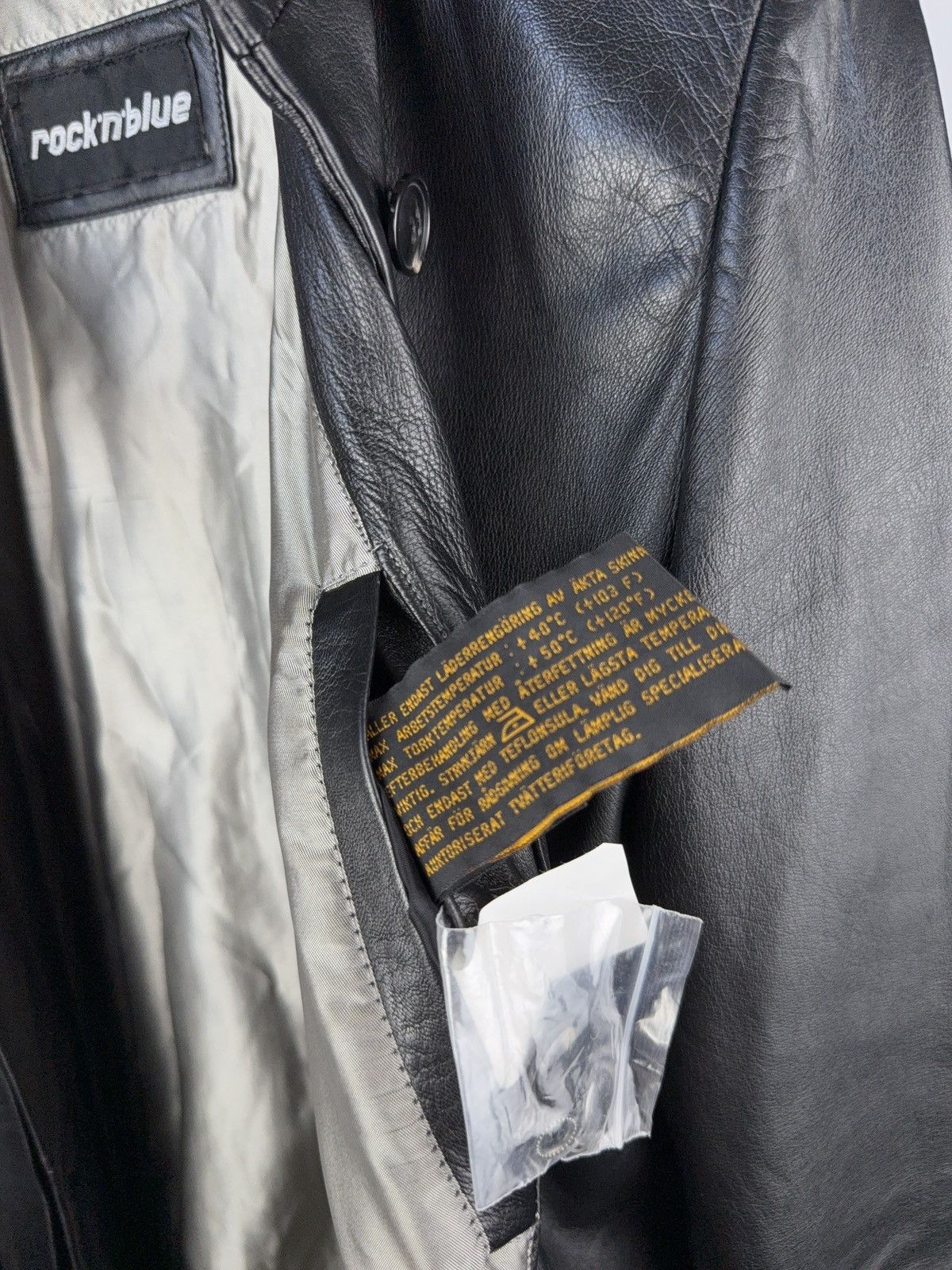 Vintage Vintage 90s Leather Opium Punk Coat Trench Retro Y2K Size M / US 6-8 / IT 42-44 - 16 Thumbnail