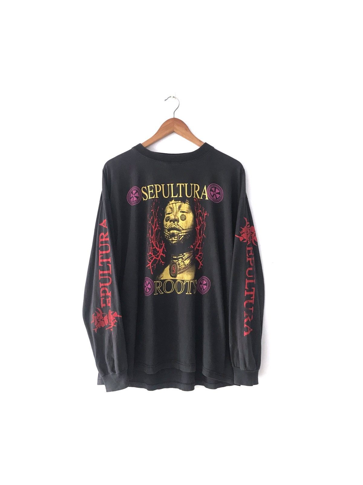 Band Tees × Vintage Sepultura 90’s Roots LS Size US XL / EU 56 / 4 - 1 Thumbnail