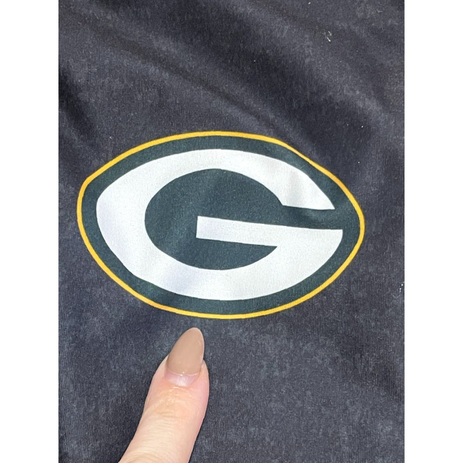 NFL Team Apparel Pants Women's Small Black Leggings NFL Green Bay Packers Size 28" / US 6 / IT 42 - 3 Thumbnail