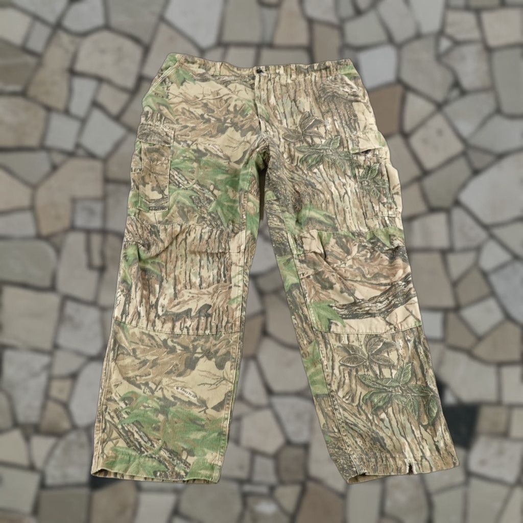 Realtree VINTAGE Rattlers Brand Cargo Pants Mens XL Green Camouflage Realtree Hunting USA Size US 36 / EU 52 - 1 Thumbnail