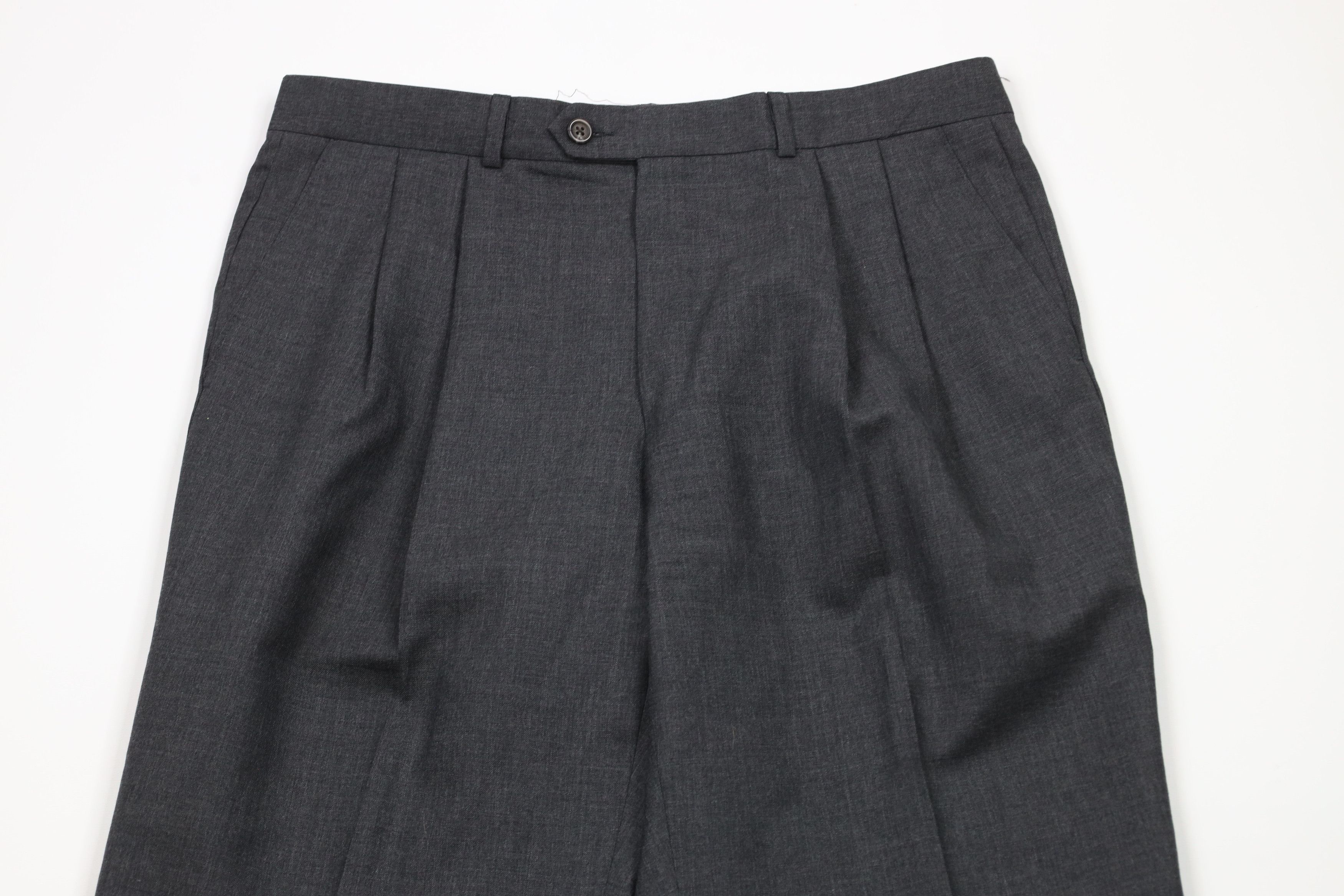 Ralph Lauren × Vintage Vintage Ralph Lauren Cuffed Wide Leg Chino Pants Gray Size US 34 / EU 50 - 2 Thumbnail