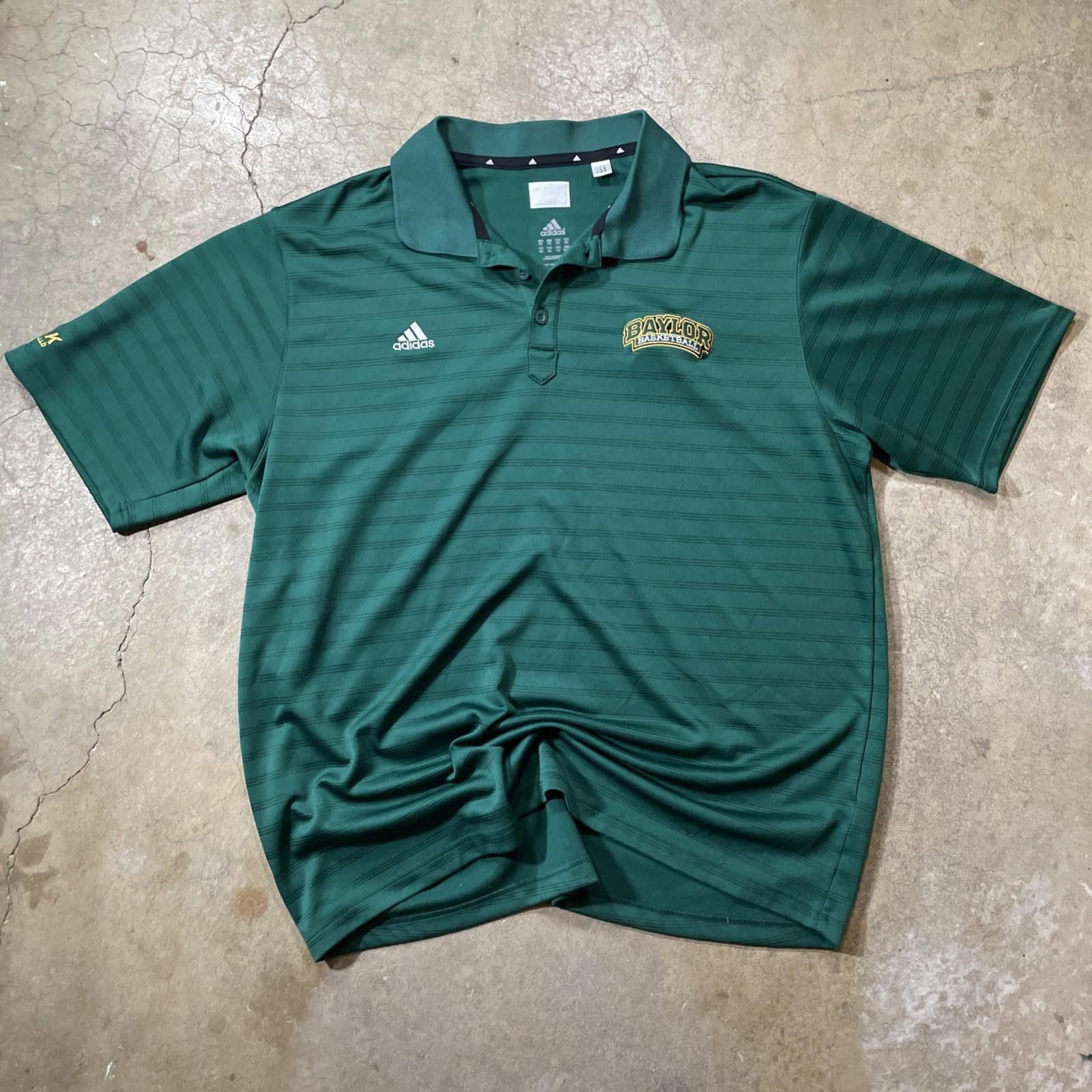 Adidas Baylor Bears Basketball Polo Shirt Mens 2XL Green Adidas Size ONE SIZE - 4 Thumbnail