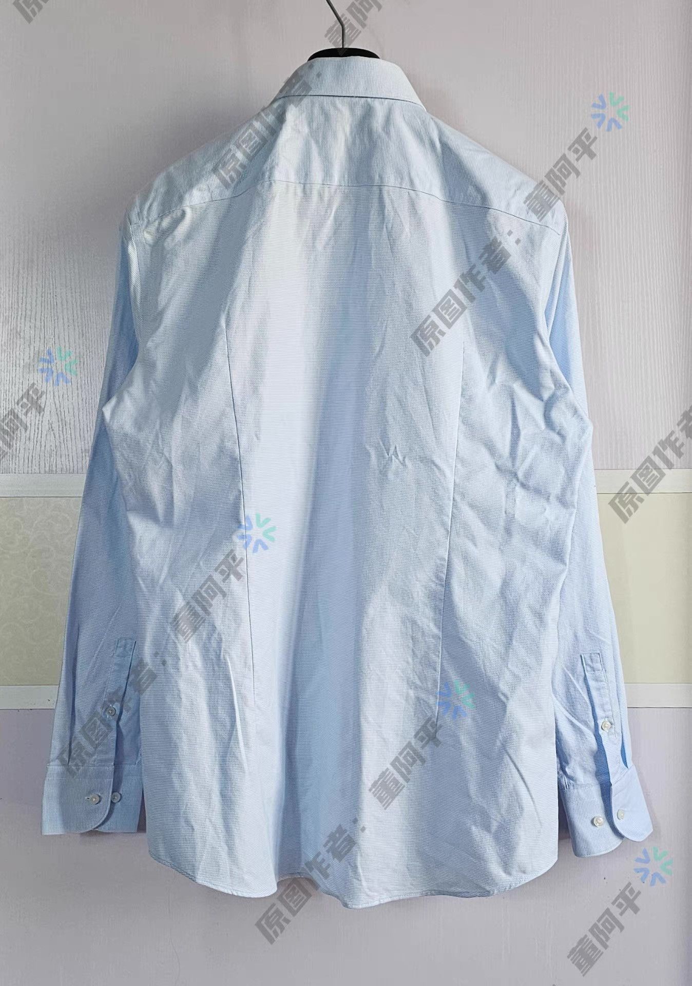 Hugo Boss HUGO BOSS Light Blue Small Plaid Long Sleeve Shirt Q4 Size US L / EU 52-54 / 3 - 3 Thumbnail