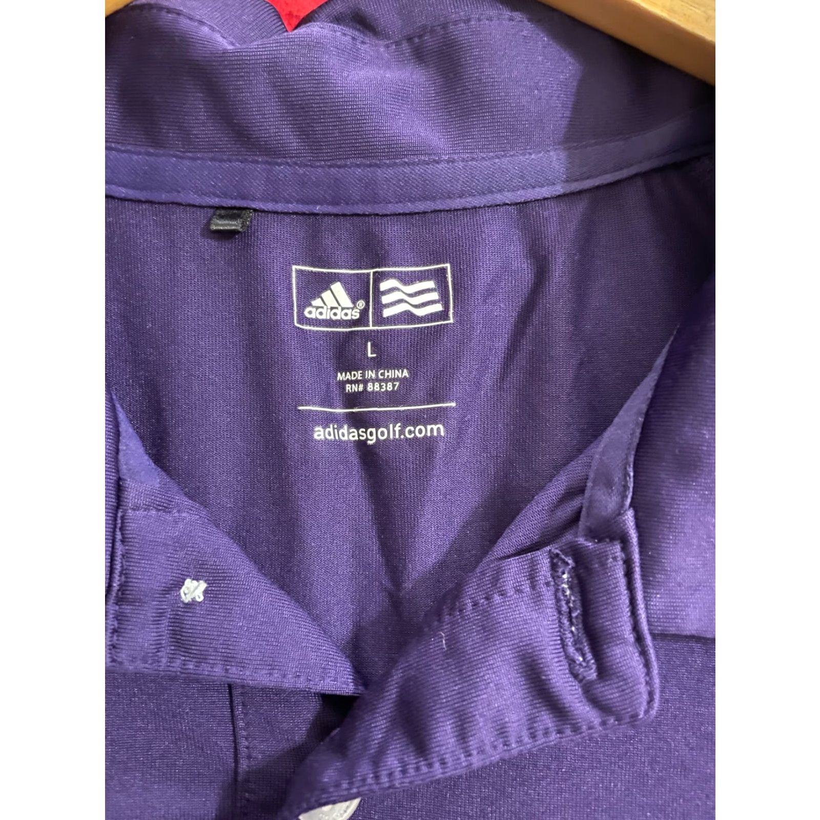 Adidas Adidas Adizero Polo Shirt Mens Large Golf Striped Purple Size US L / EU 52-54 / 3 - 4 Thumbnail
