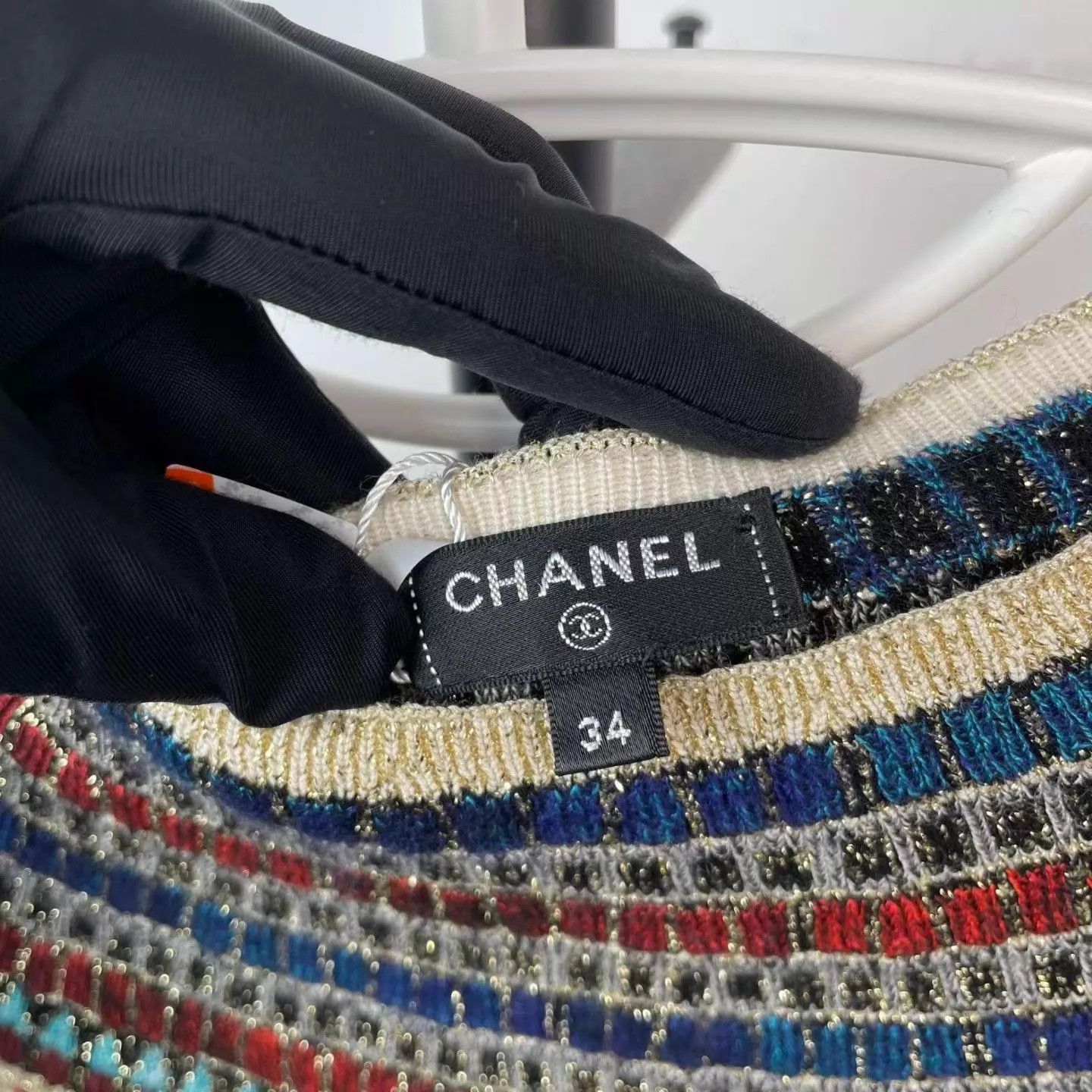 Chanel Chanel colorblocked geo jacquard knitwear 34 Size XS / US 0-2 / IT 36-38 - 5 Thumbnail