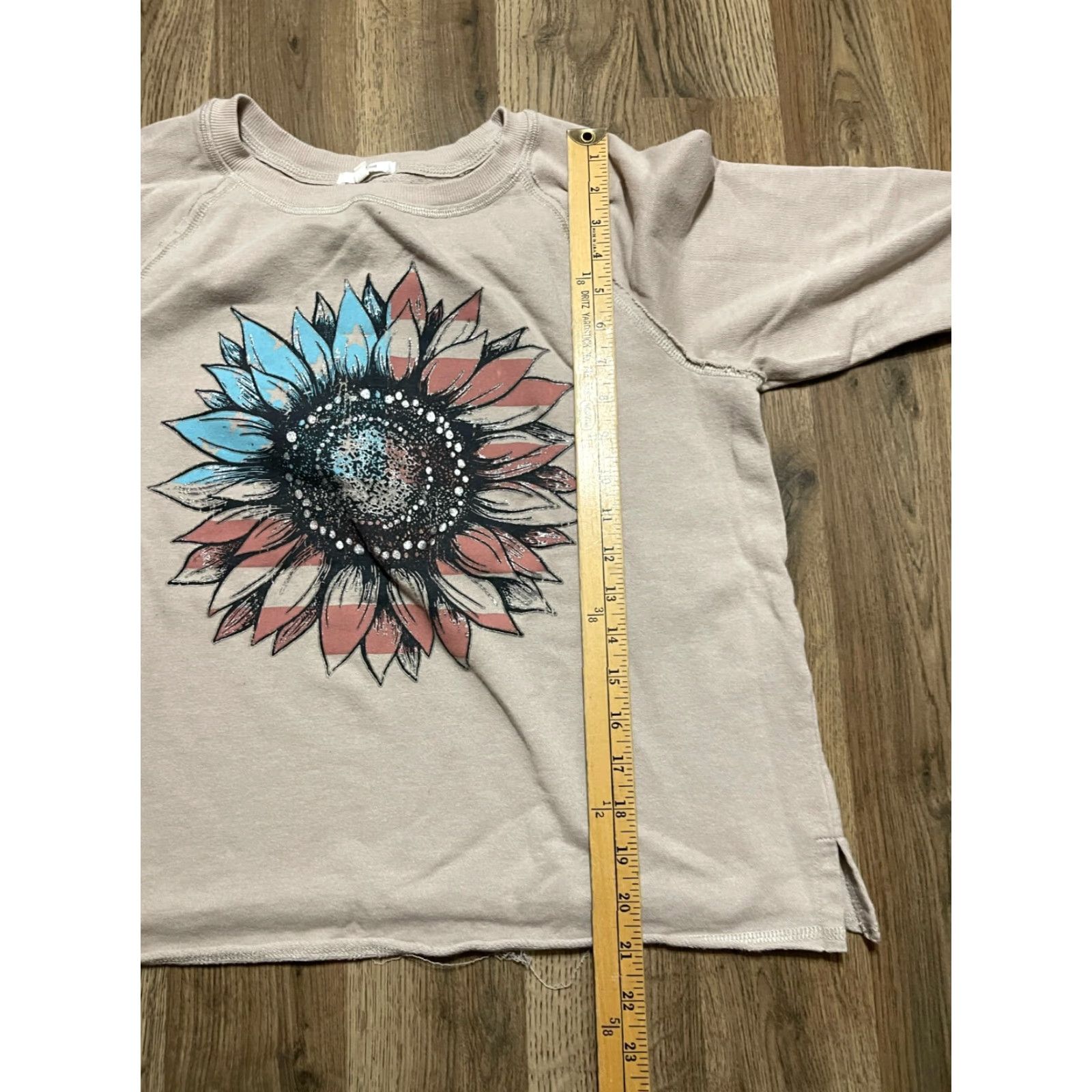 Vintage Maurices Sweater Women's Medium Sunflower Print Long Sleeve Pullover Casual Yellow Regular Women’s Size M Size M / US 6-8 / IT 42-44 - 6 Thumbnail