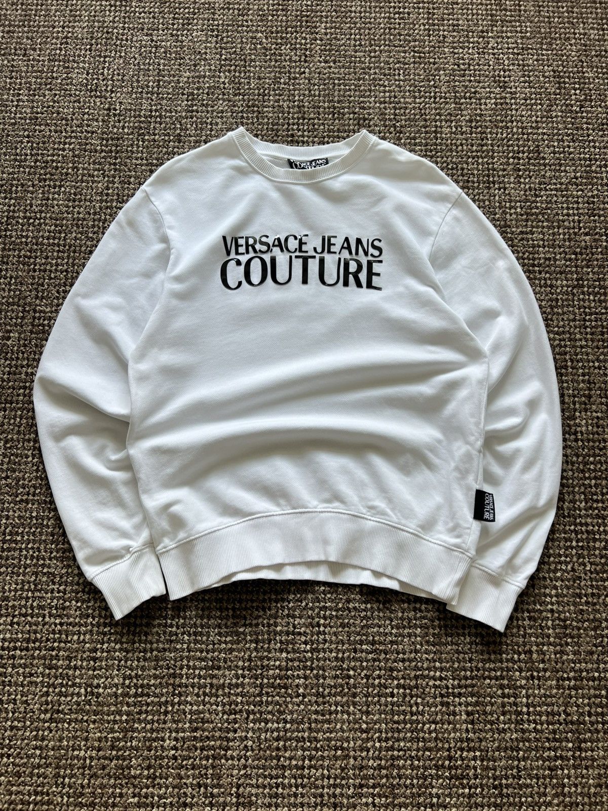 Versace Jeans Couture Versace Jeans Couture Big Logo Sweatshirt White Size US S / EU 44-46 / 1 - 2 Thumbnail