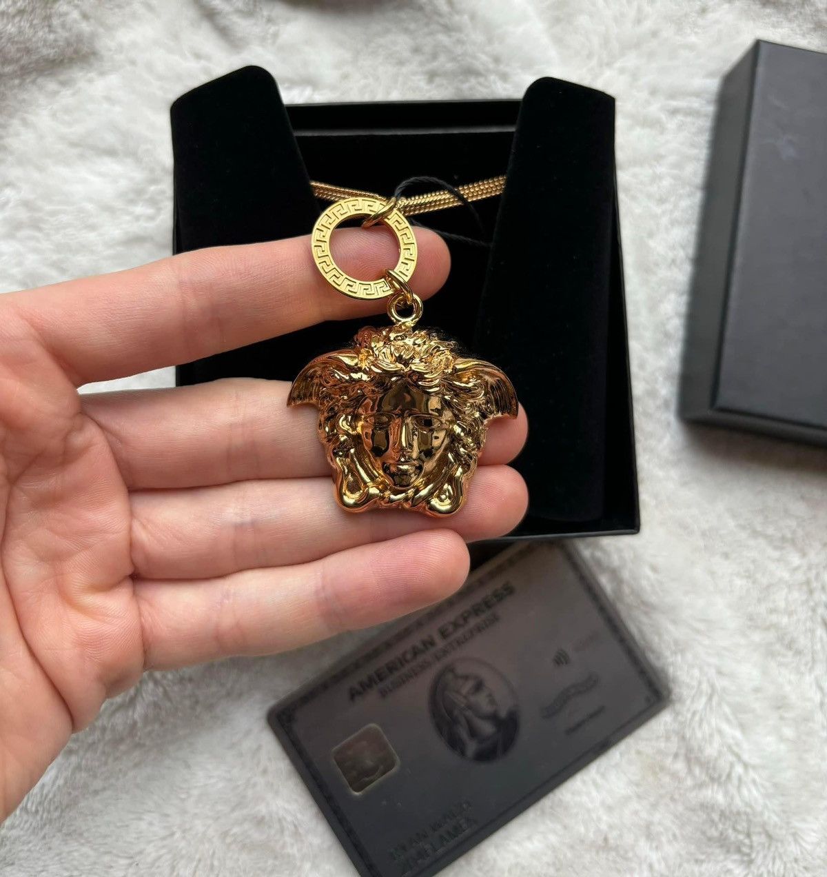 Versace Medusa Pendant Gold Stack Chain