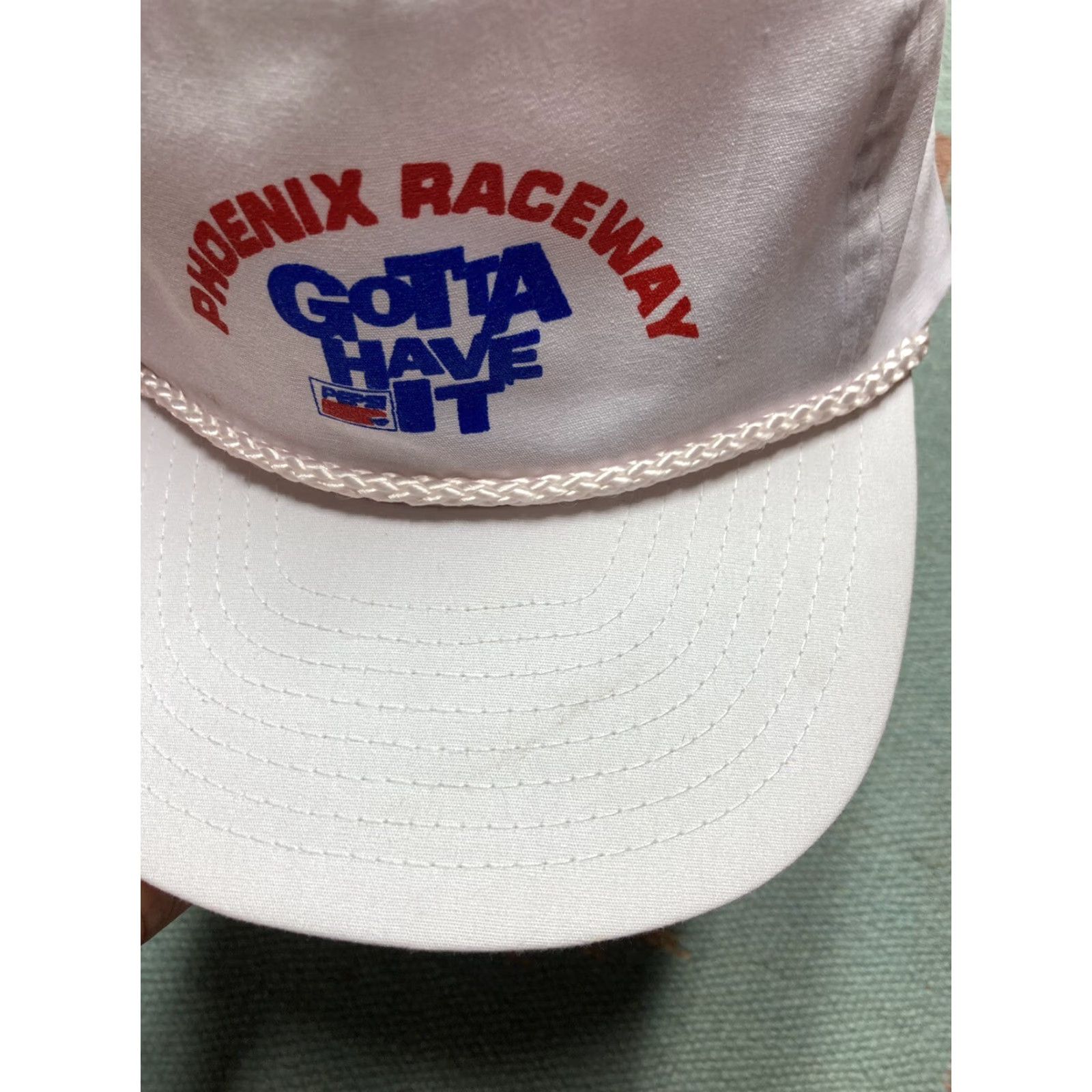 NASCAR VINTAGE Pepsi Strapback Hat Cap White Adjustable Men Racing Nascar Phoenix Raceway Gotta Have It RaceWAY Size ONE SIZE - 4 Thumbnail
