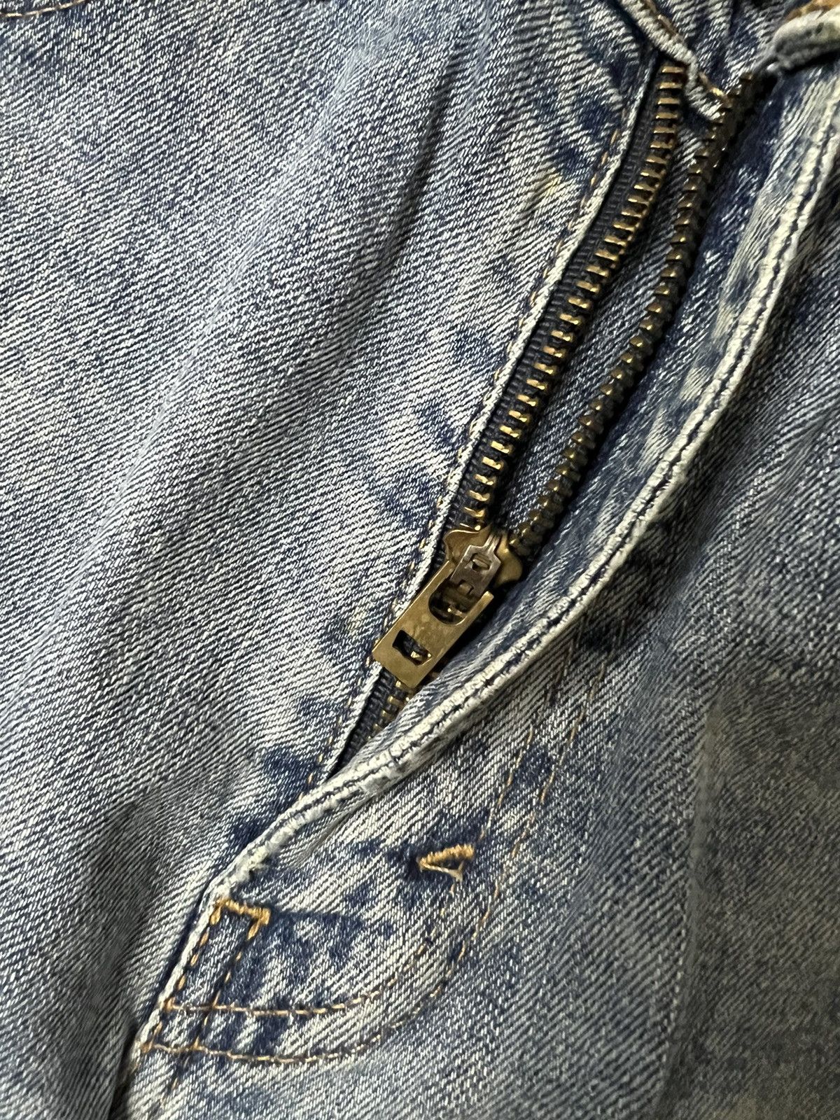 Levi's Vintage Levis 505 Blue Wash Distressed Denim Size US 30 / EU 46 - 3 Thumbnail