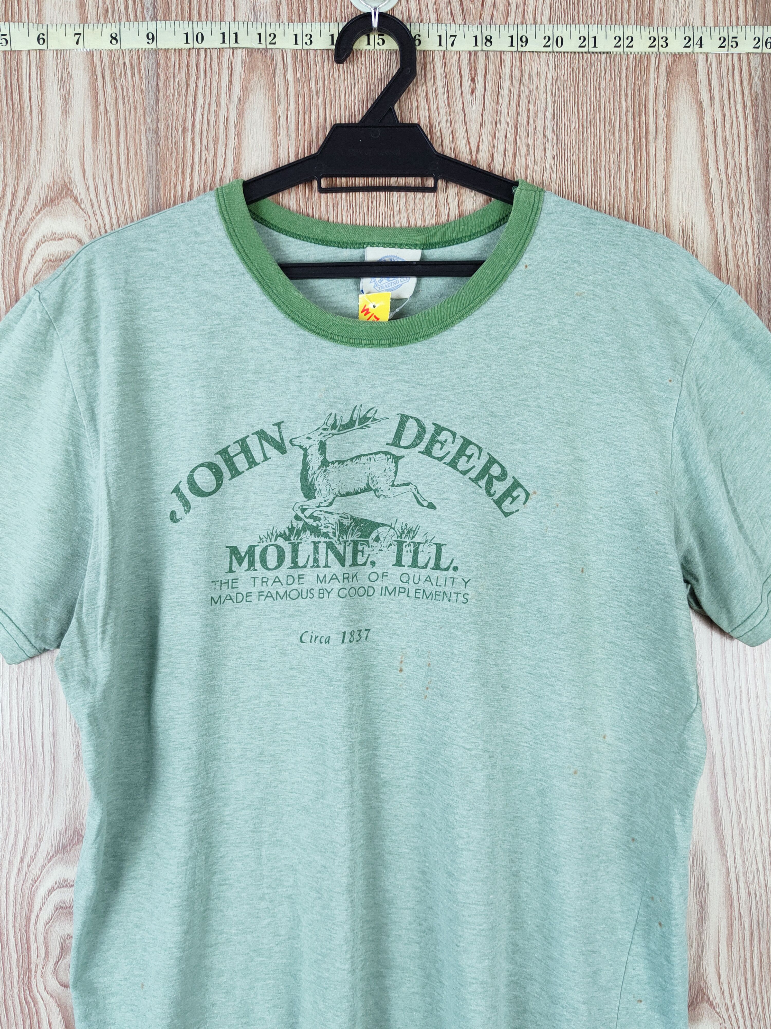 John Deere John Deere Earth Tones ring Green vintage tee #W175 Size US L / EU 52-54 / 3 - 2 Thumbnail