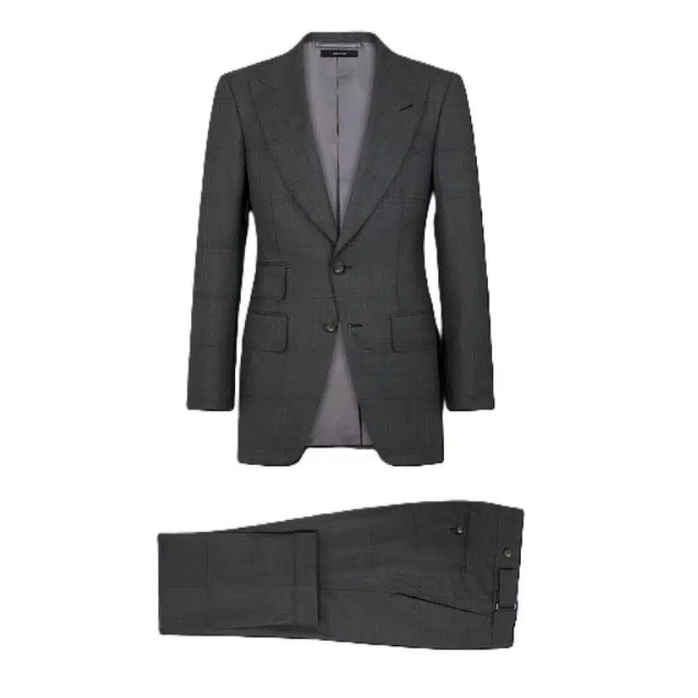 Tom Ford o1loc1c0625 2LEP01 Check Shelton Suit in Dark Gray Size US XXL / EU 58 / 5 - 1 Preview