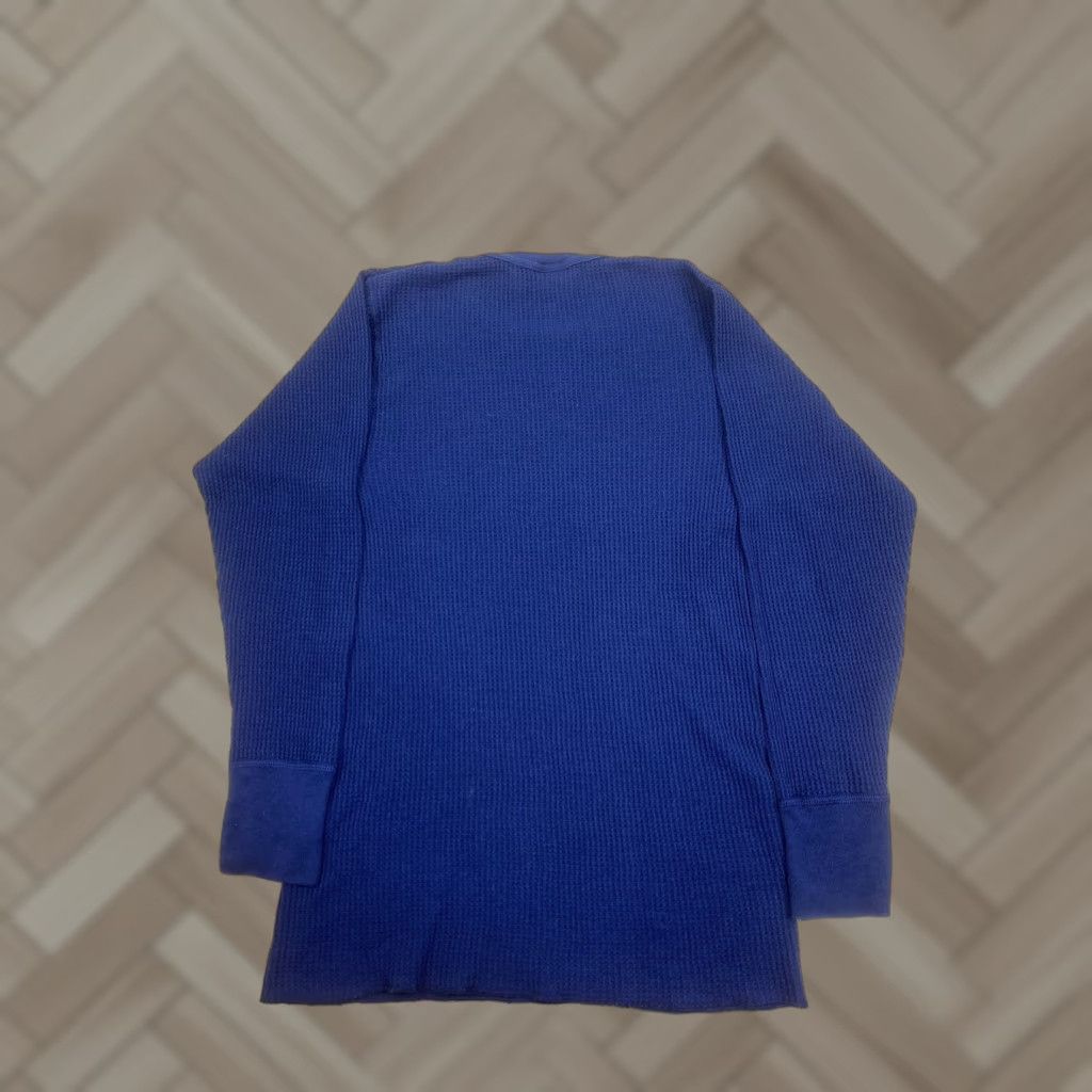 Vintage VINTAGE GreatLand Waffle Knit Thermal Mens M Blue Long Sleeve Crew Neck T-Shirt Made in USA #8318 Size US M / EU 48-50 / 2 - 1 Thumbnail