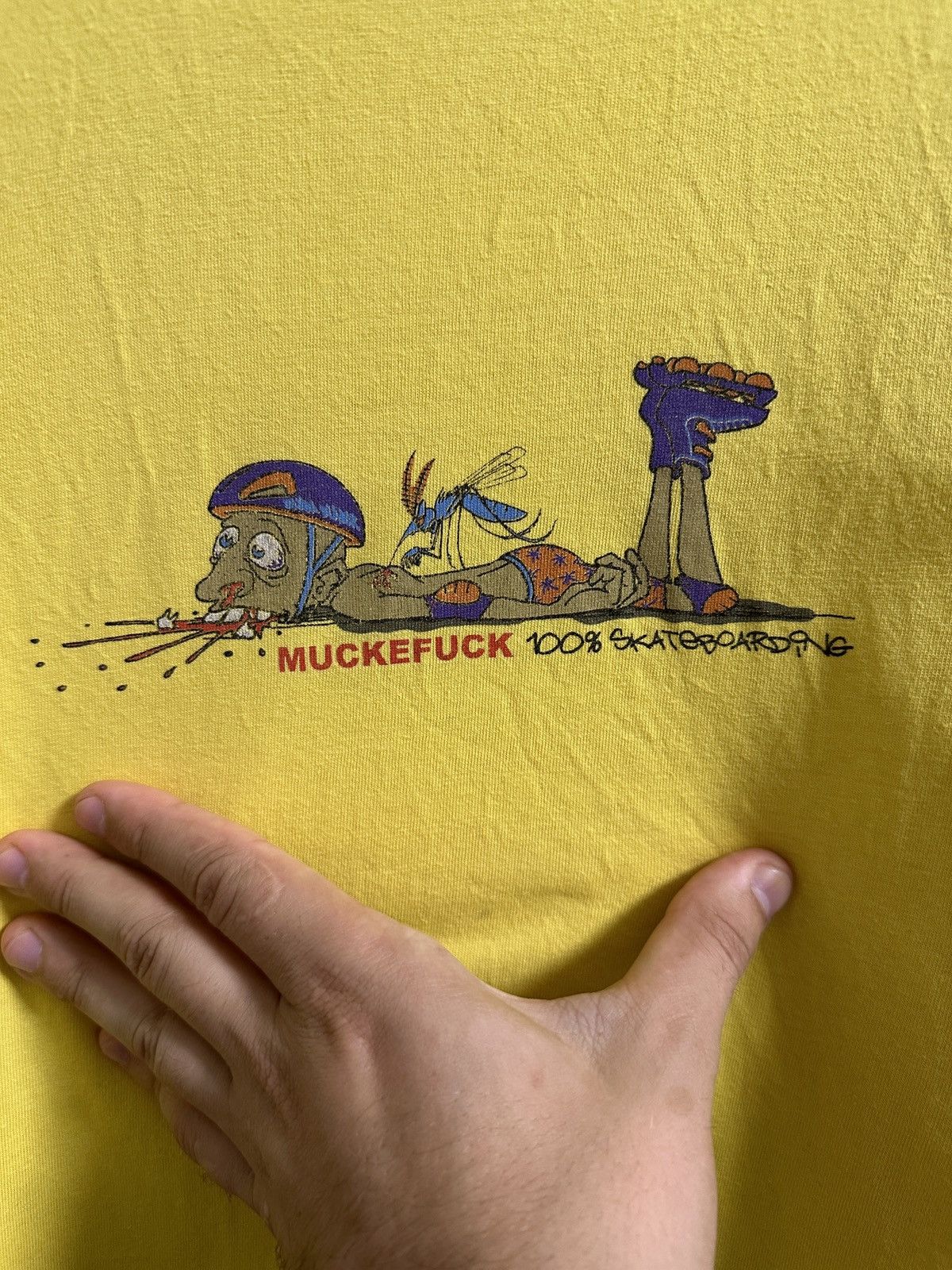 Vintage Rare T-Shirt MUCKEFUCK 100% Skateboarding Y2K Size US L / EU 52-54 / 3 - 2 Thumbnail