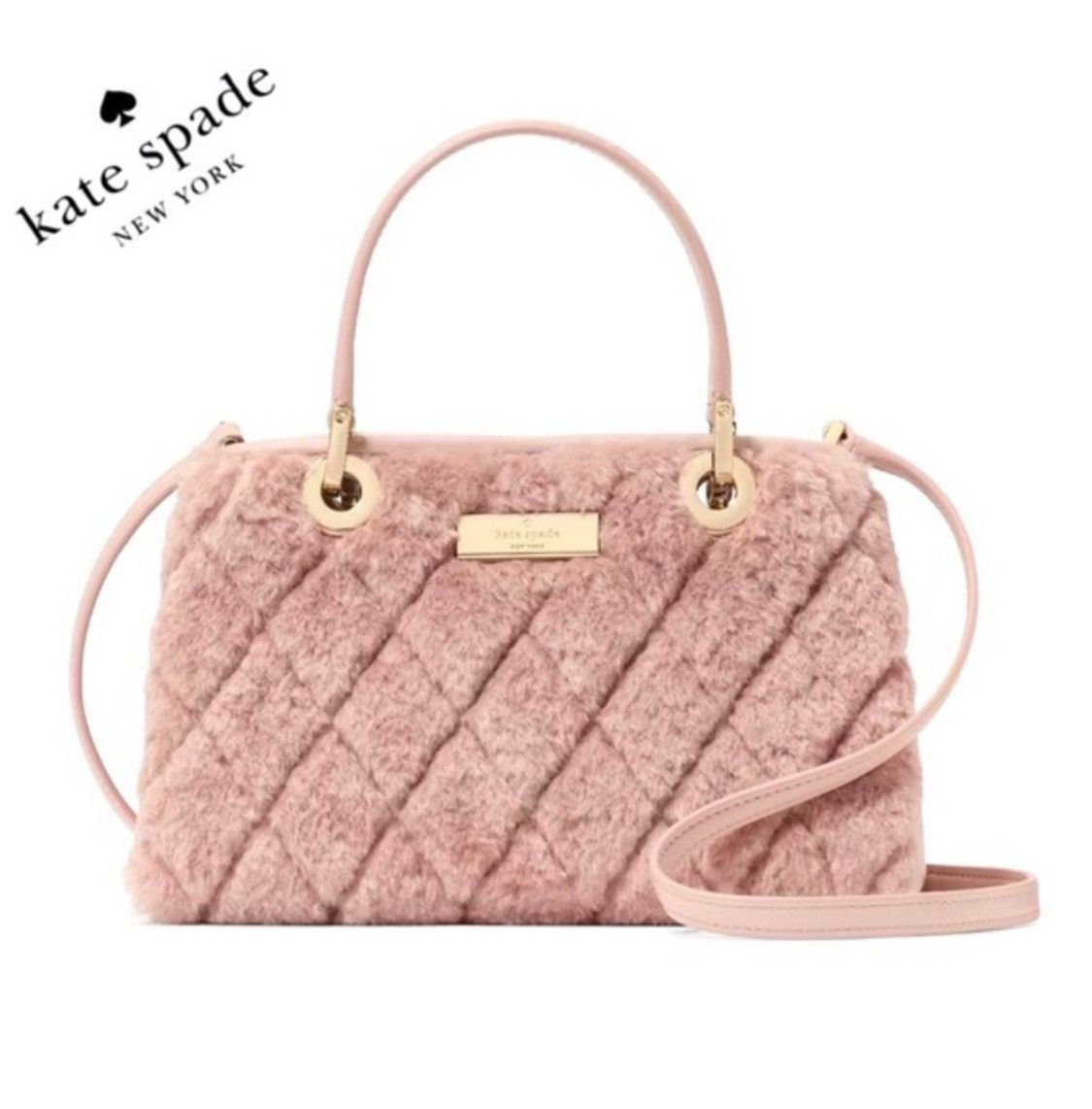 Kate Spade NWT KATE SPADE Carey Faux Fur‎ Small Sullivan Satchel Size ONE SIZE - 6 Thumbnail