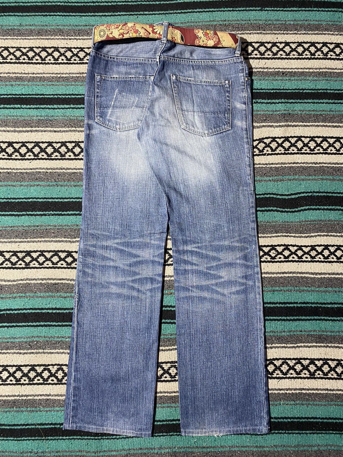 ABAHOUSE 2000s ABAHOUSE - Sashiko/Boro Patchwork Denim Pants Size US 34 / EU 50 - 4 Thumbnail