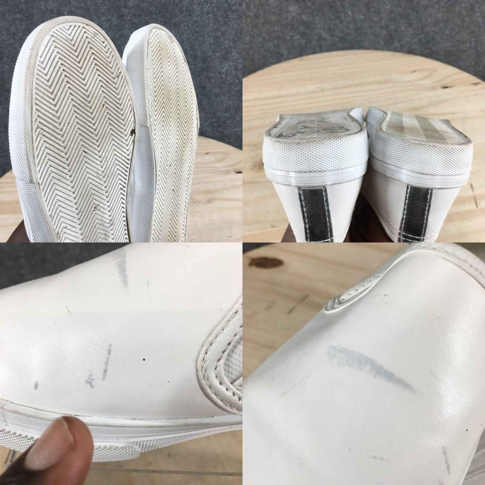 H&M H&M Divided White Leather Low Top Round Toe Slip On Sneakers Womens 36 Size M / US 6-8 / IT 42-44 - 8 Thumbnail