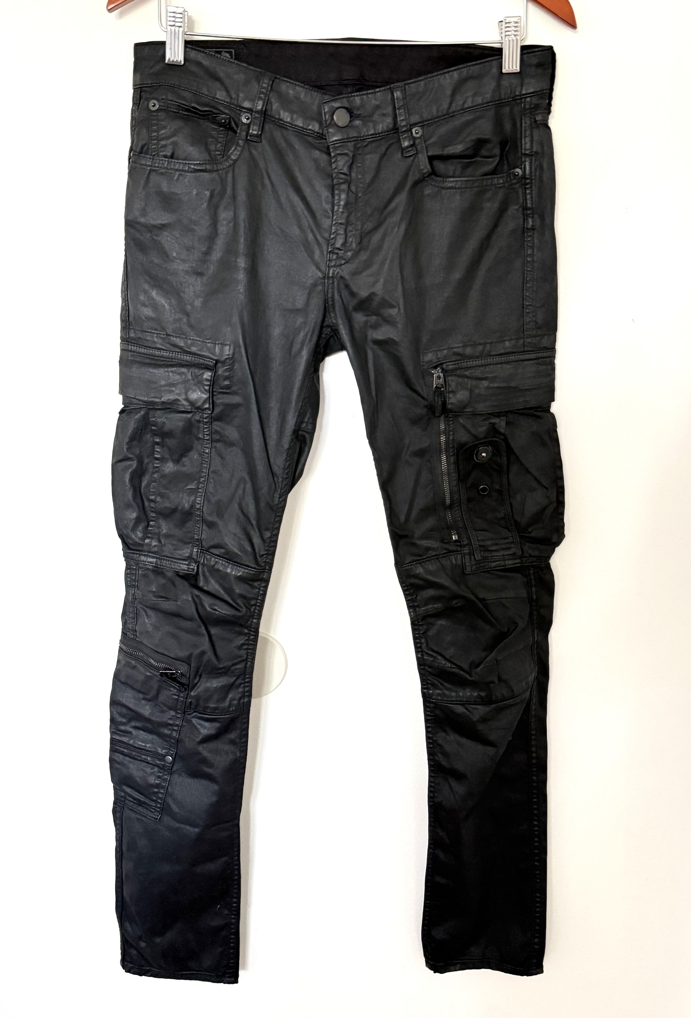 Polo Ralph Lauren Polo Ralph Lauren Coated Moto Biker Slim Skinny Black Label Size 29" - 1 Thumbnail