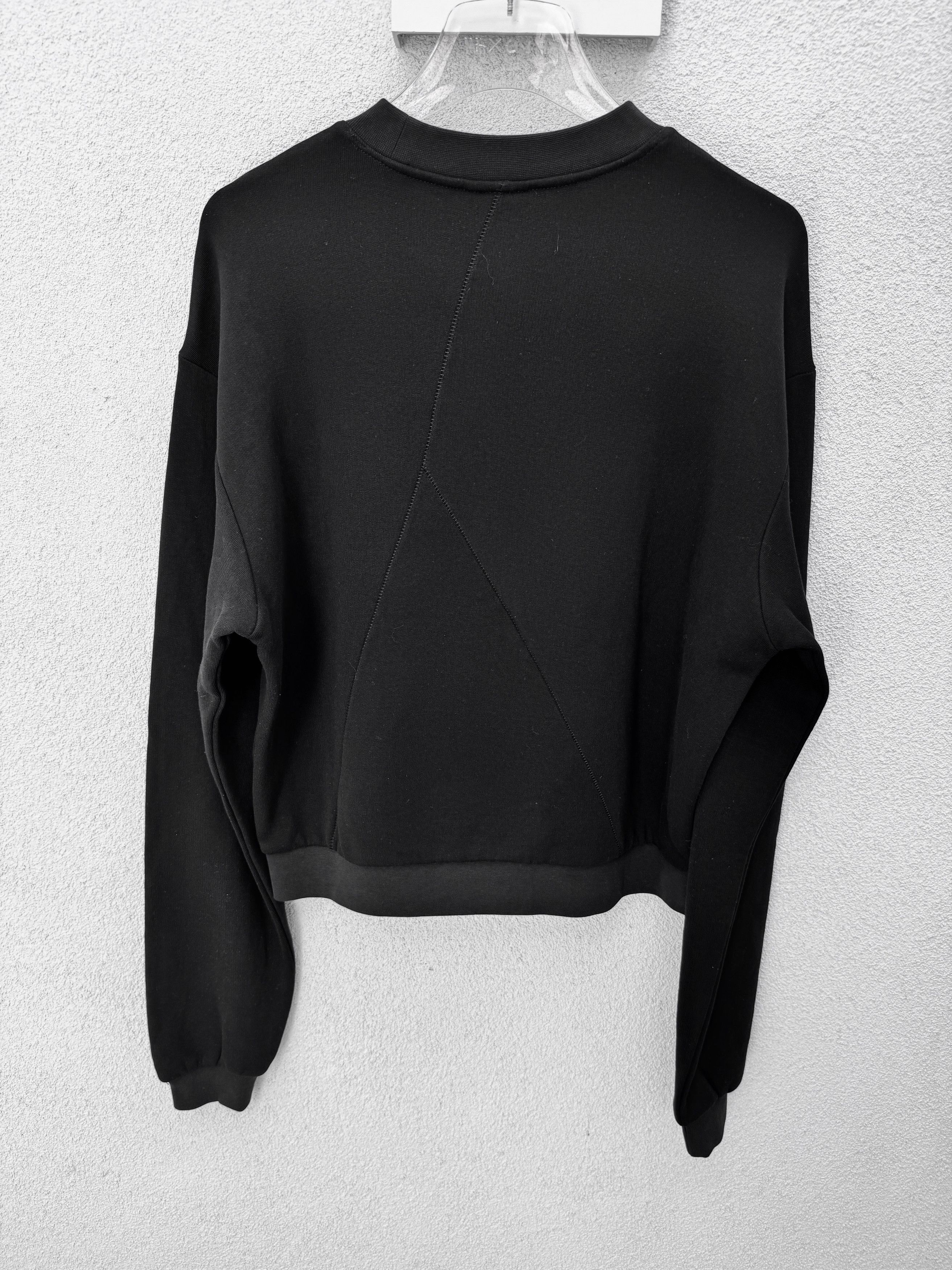 Thom Krom Thom Krom Unisex Black Sweater with white Triangle PRINT S Size S / US 4 / IT 40 - 2 Thumbnail