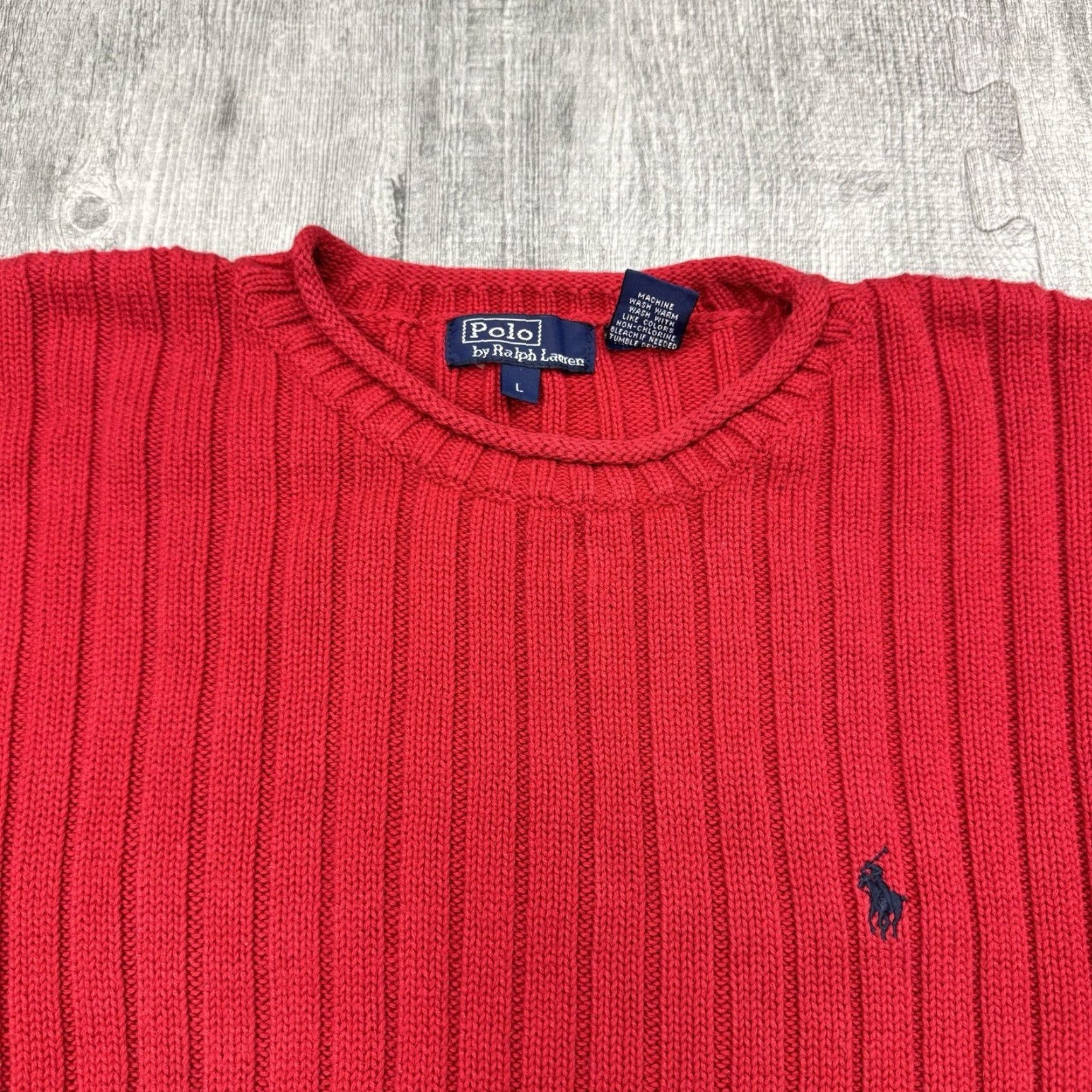 Polo Ralph Lauren VINTAGE Polo Ralph Lauren Roll Neck Sweater Red Men L Cotton Ribbed 80s Classic Preppy Size US L / EU 52-54 / 3 - 2 Thumbnail