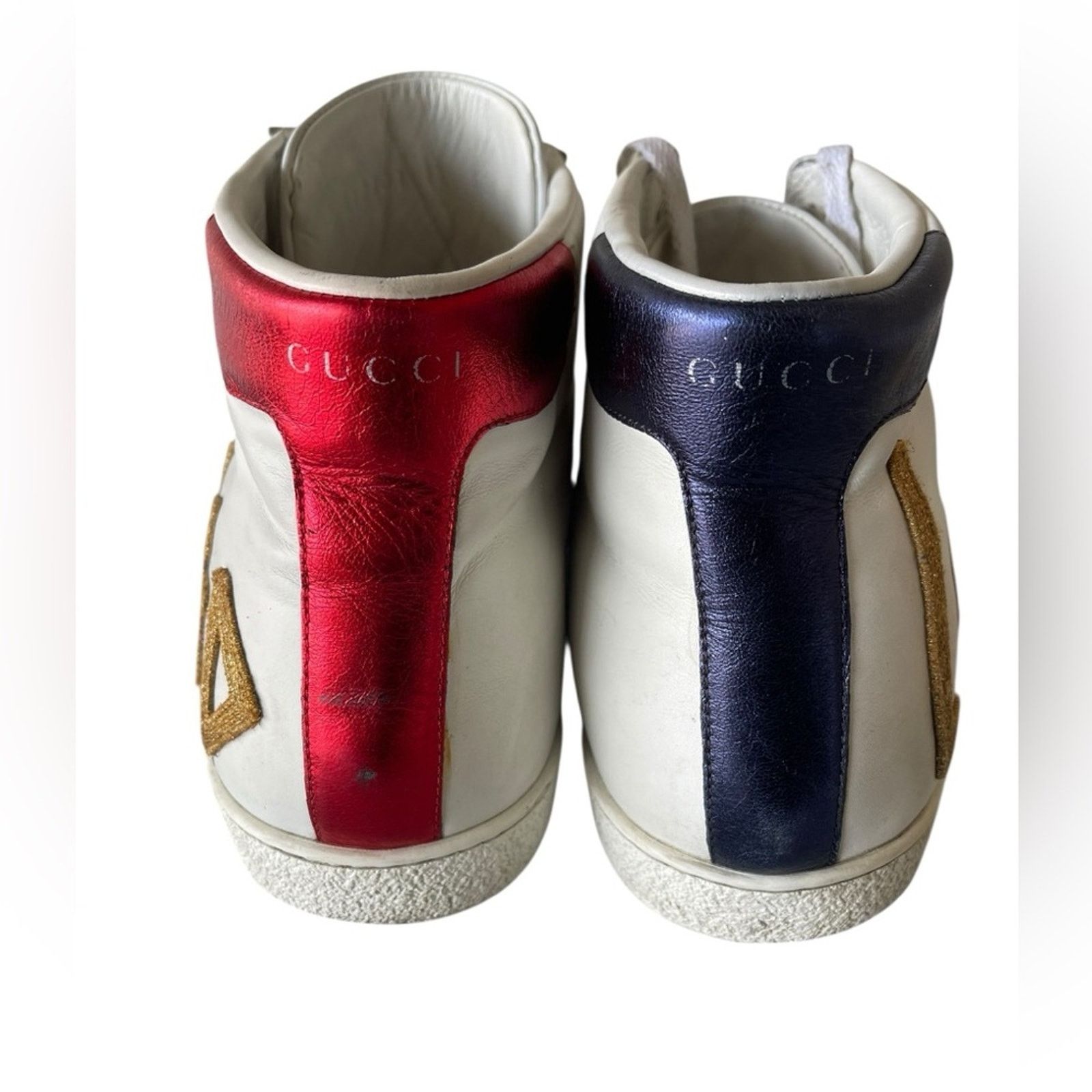 Gucci GUCCI 497101 Men's White Loved Ace High Top Sneaker 13 Size US 13 / EU 46 - 3 Thumbnail