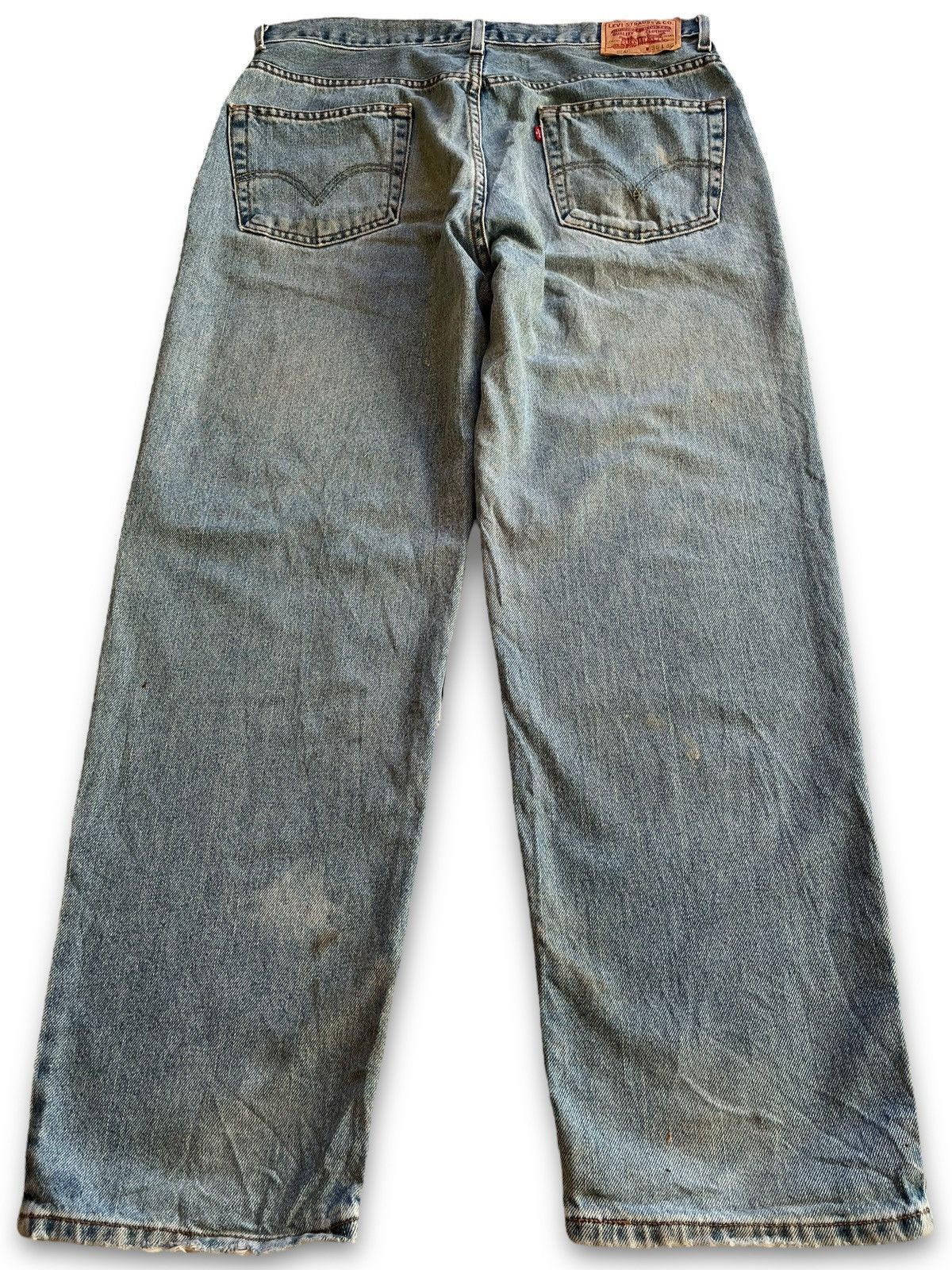 Levi's × Levi's Vintage Clothing Vintage 90s Levis 550 Ripped Distressed Baggy Jeans 35x30 Size US 35 - 2 Thumbnail