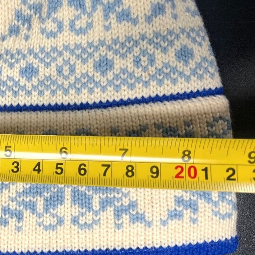 Vintage VINTAGE Benner Island Wool Nordic Snowflake Heavy Winter Hat Mens Beanie One Size White Size ONE SIZE - 6 Thumbnail