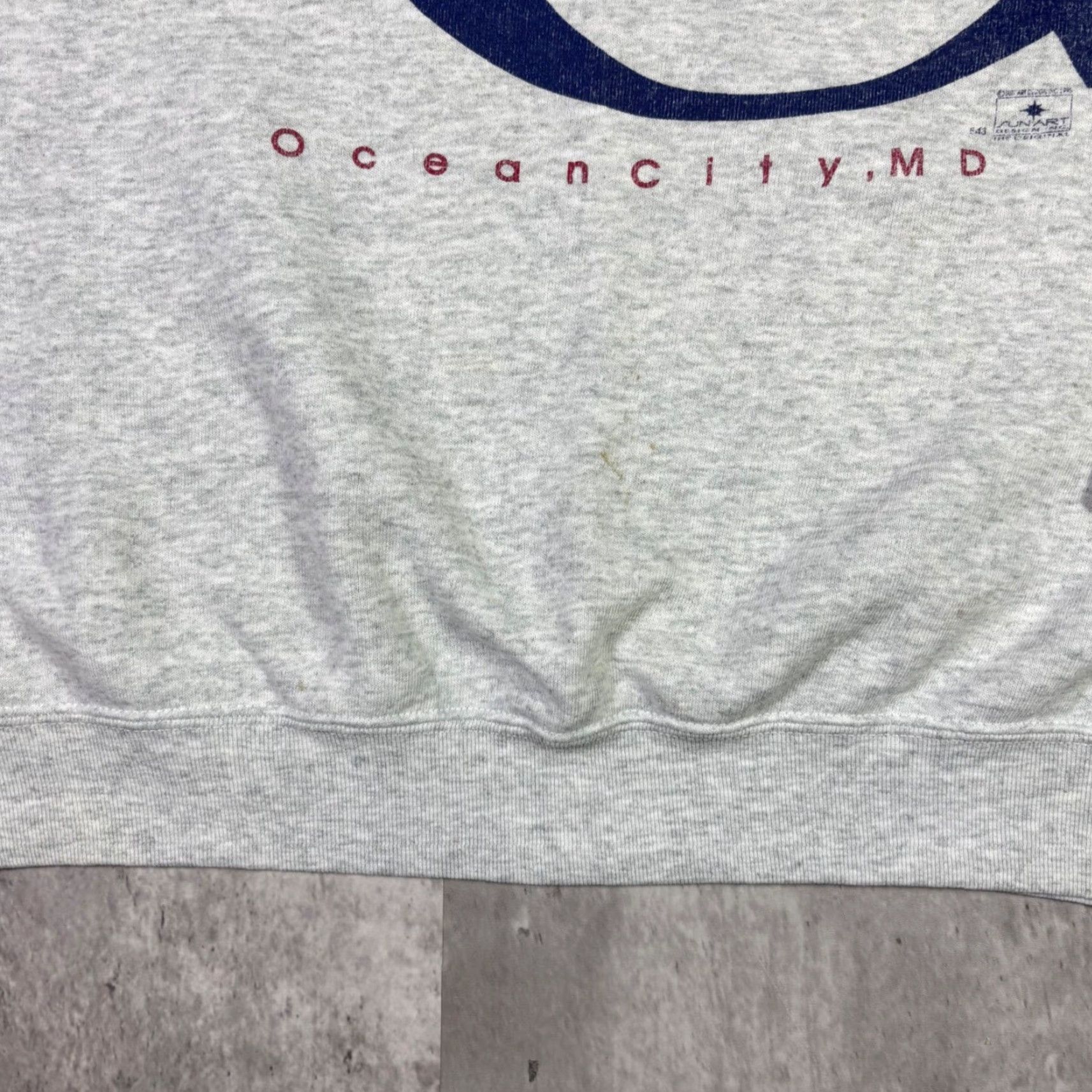 Vintage VINTAGE Ocean City MD Sweatshirt Heather Gray Crewneck Souvenir Graphic XL 90s Size US XL / EU 56 / 4 - 6 Thumbnail