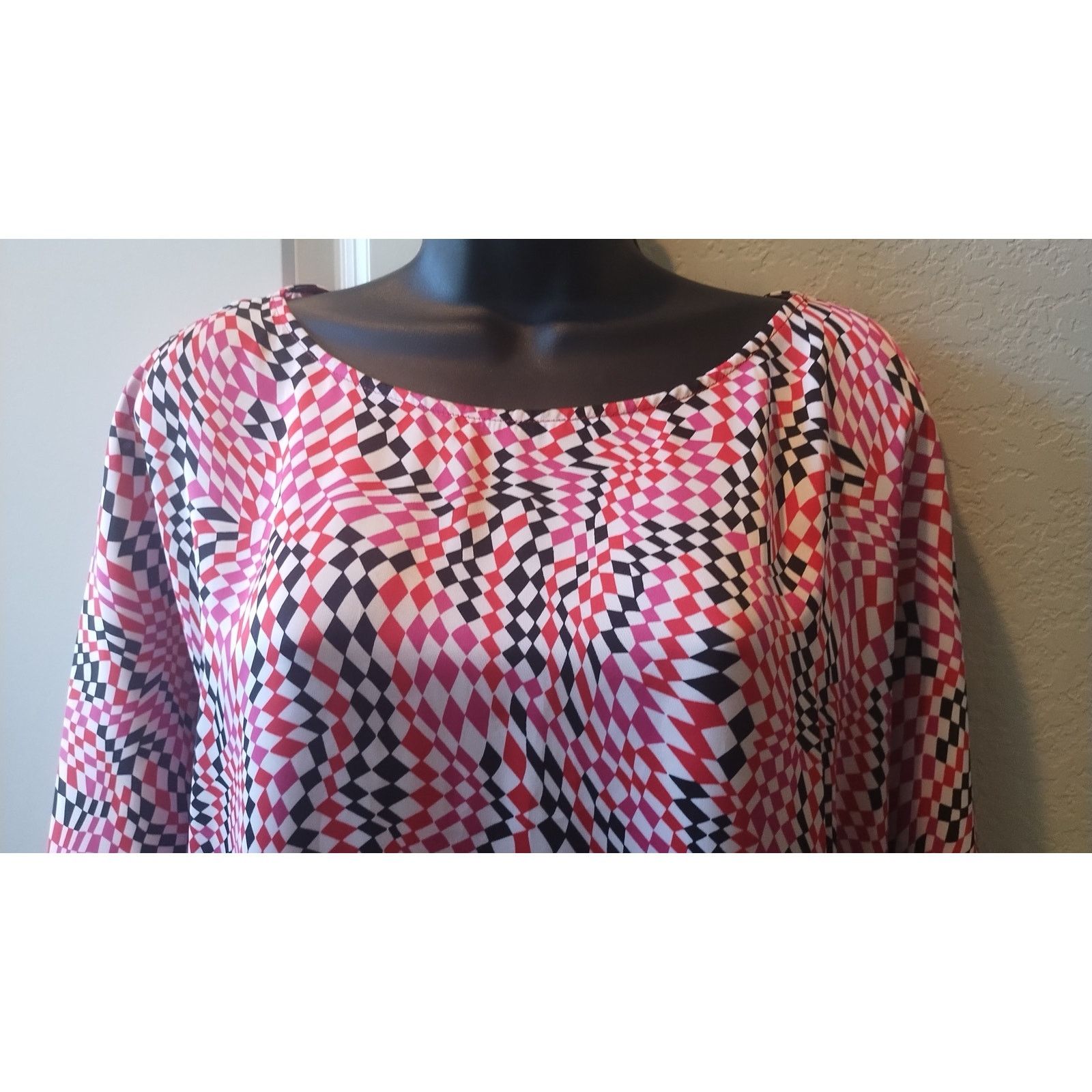 Michael Kors MICHAEL KORS Blouse Multicolor Abstract Print SZ L Size L / US 10 / IT 46 - 2 Thumbnail